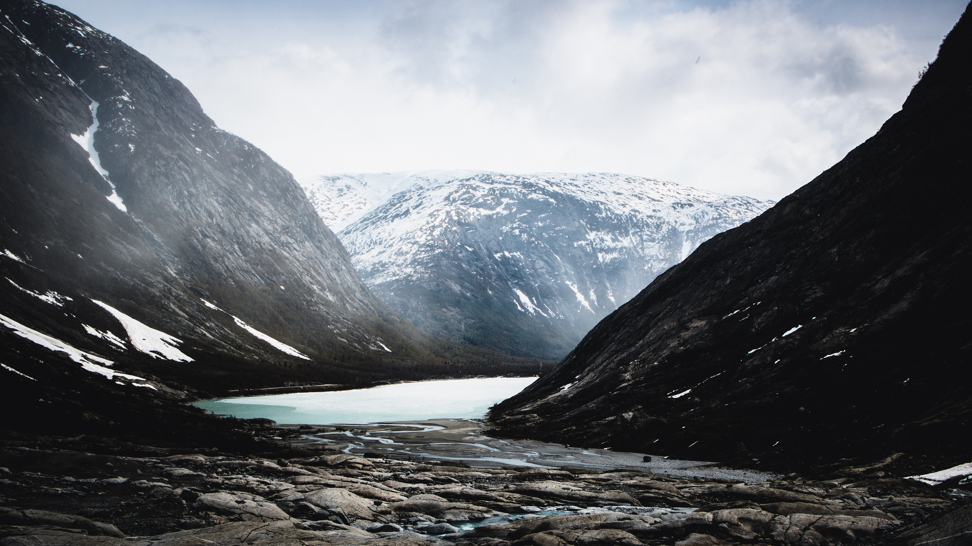 Norway, Jostedalsbreen. View from the epic Jostedalsbreen, the largest glacier on the European mainland.