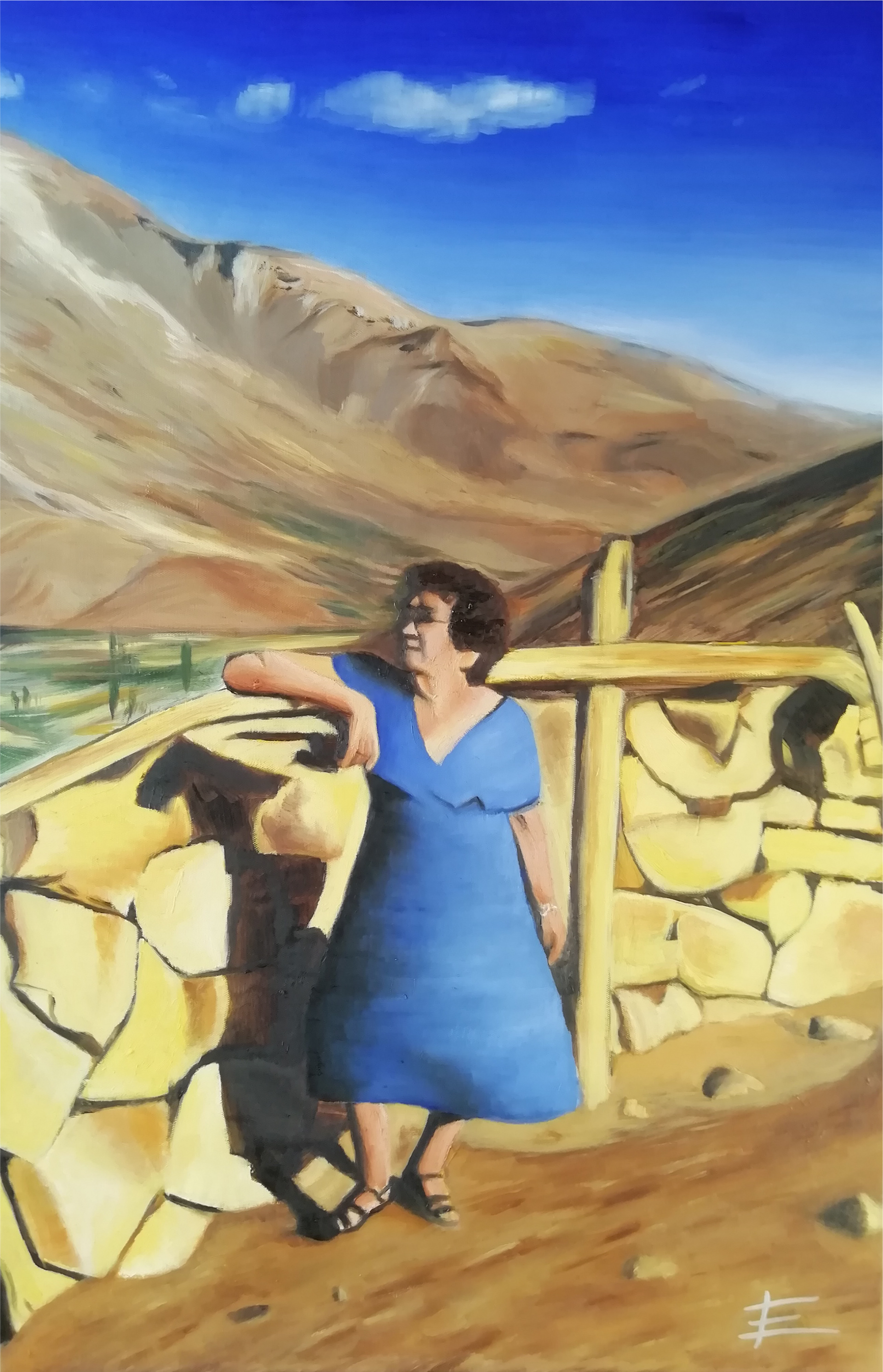 "Mirando hacia el norte" - Óleo en bastidor 60x90 cm