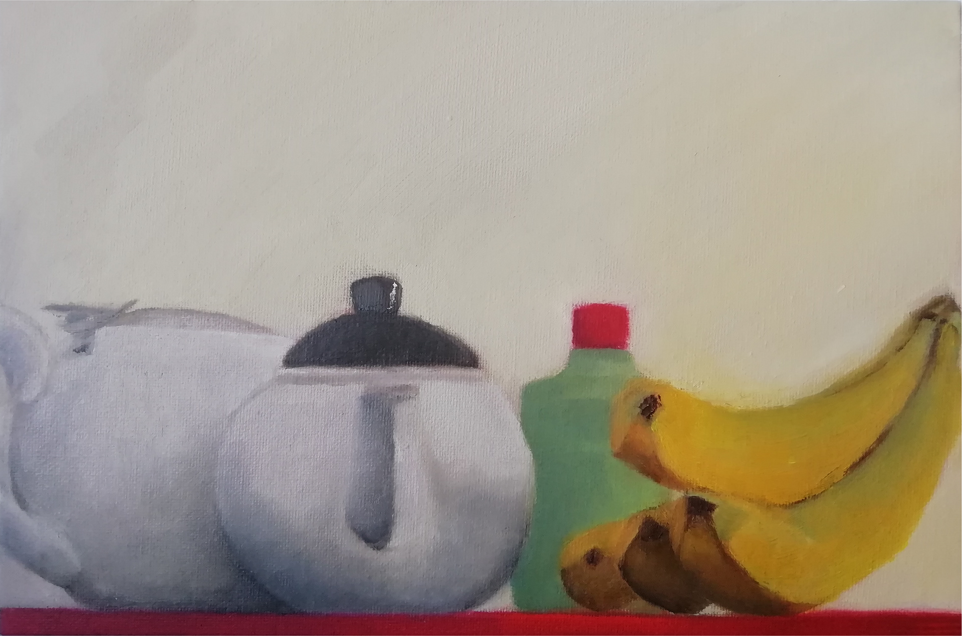 Bodegón 4 - Ejercicio realizado el 2019 óleo sobre cartón tela 20x30 cm
