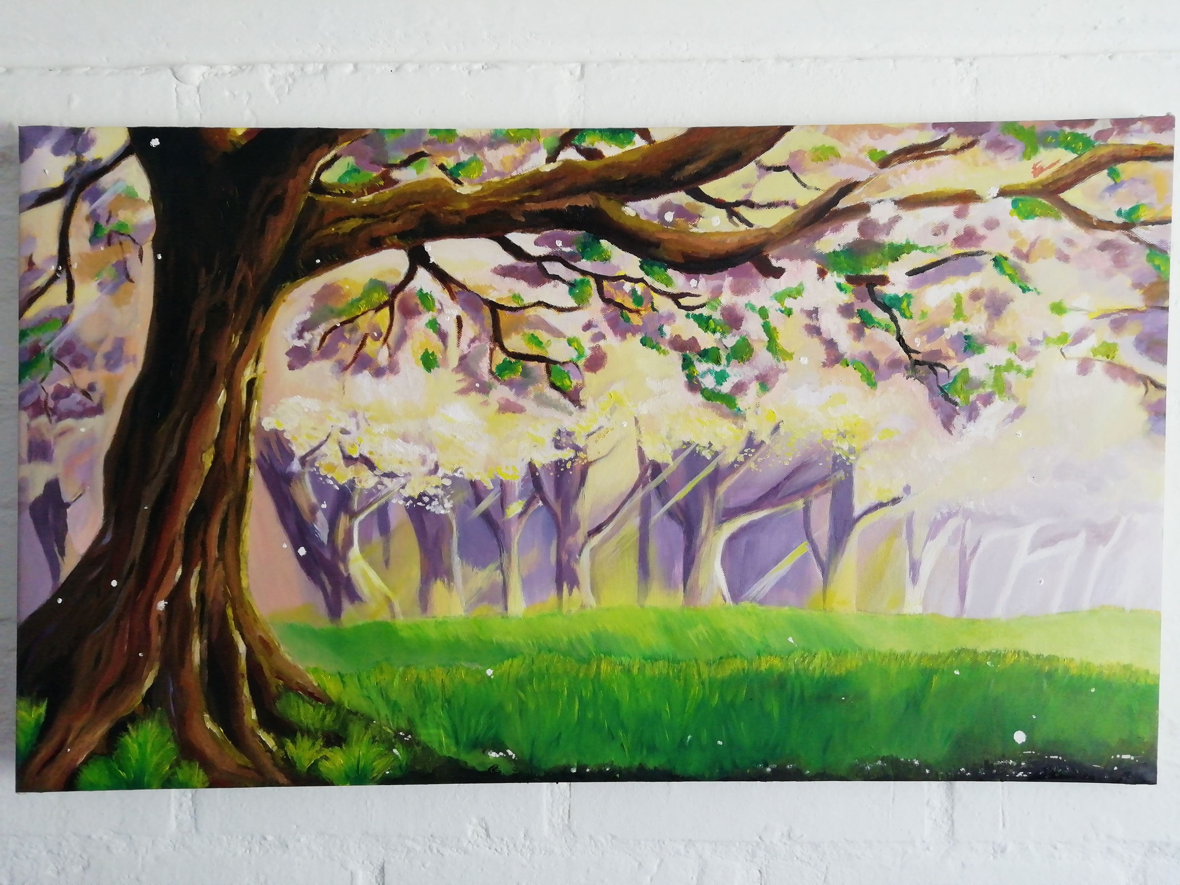 "Requiem del bosque" - Óleo en tela 85 x 50 cm