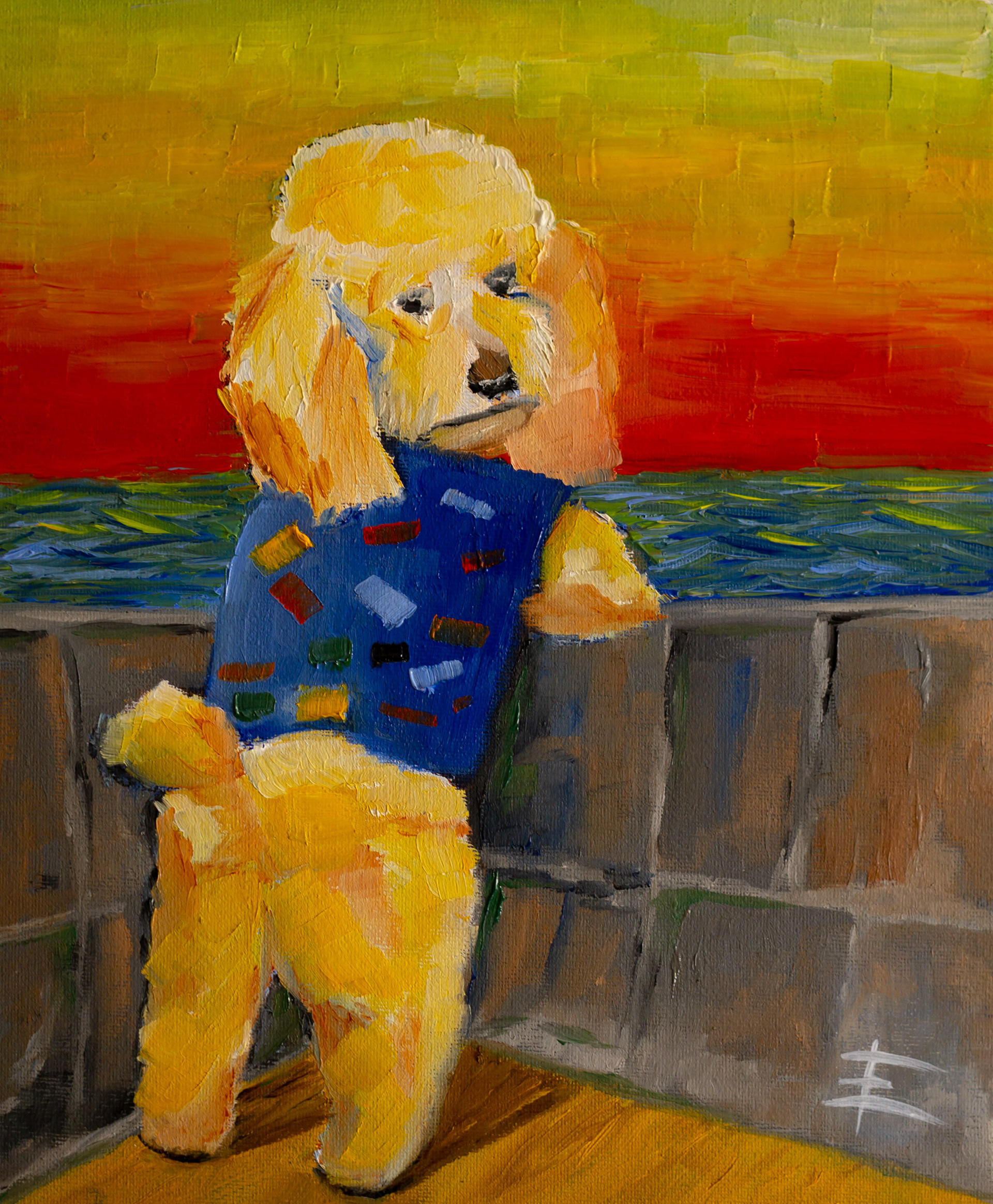 "Puqui" - Óleo sobre cartón tela 20x30