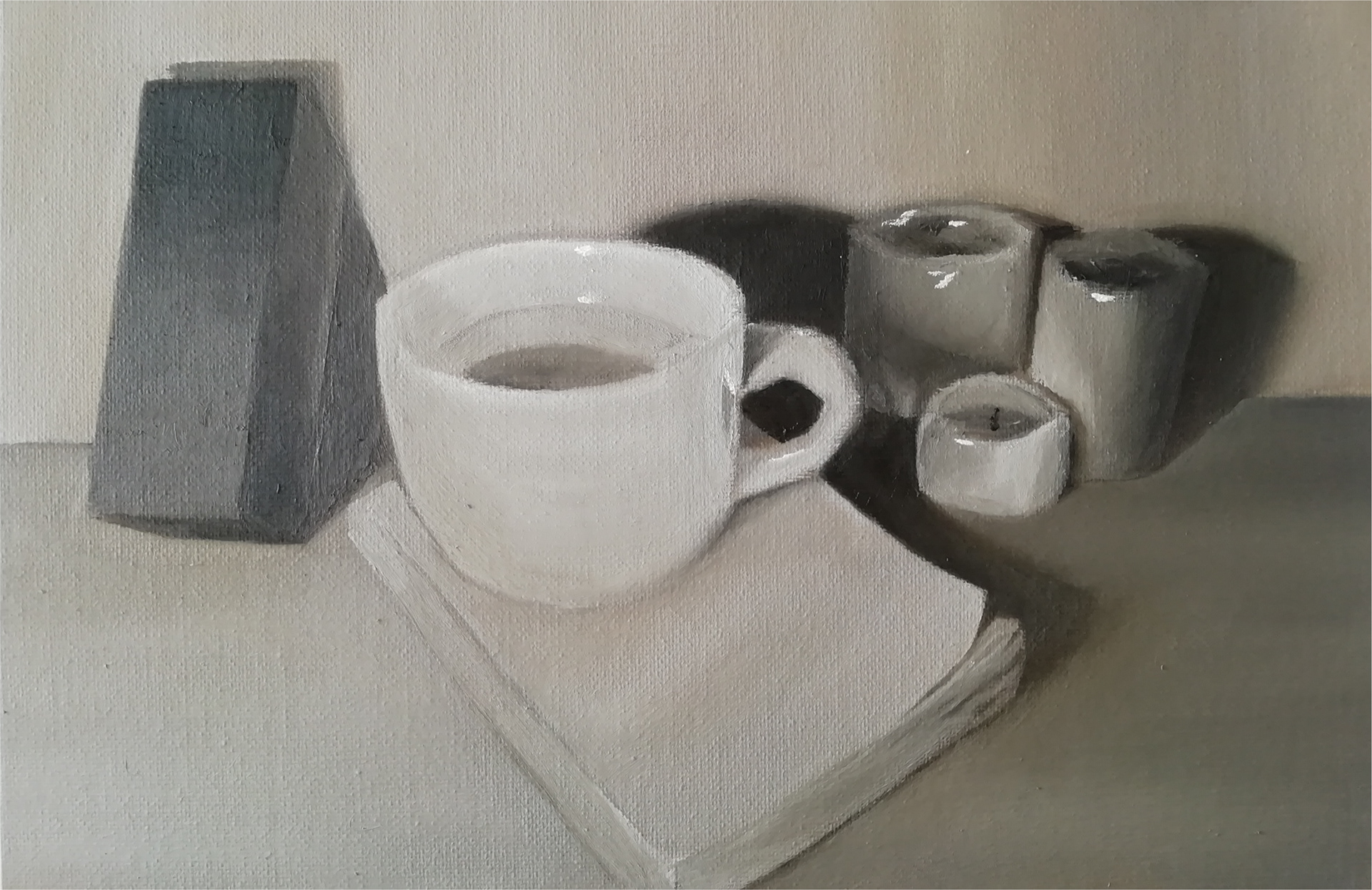 Bodegón 2 - Óleo 30x20 cm. Cartón tela.