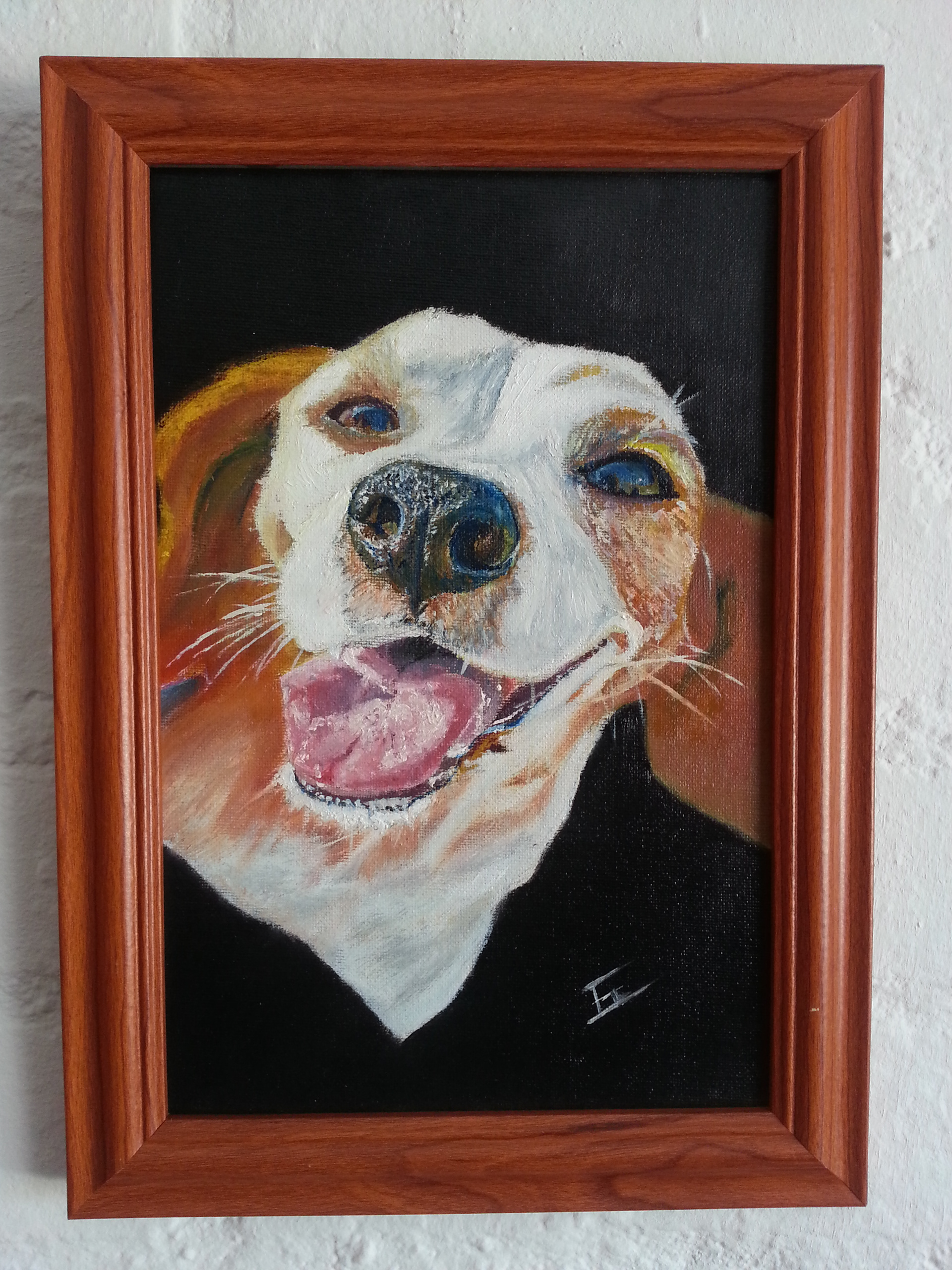"Stefy" (2018)  Óleo en cartón tela 20x30