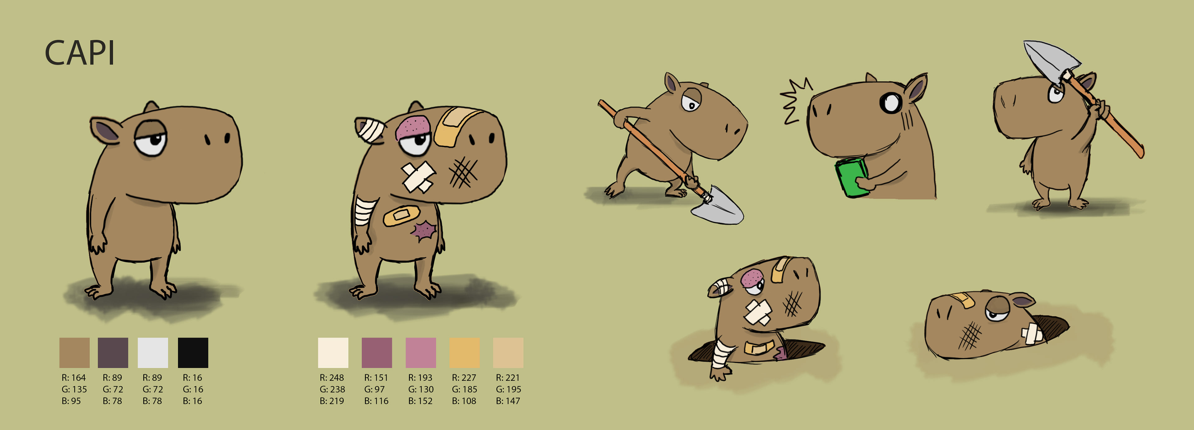 Concept art of CAPI (main character)
