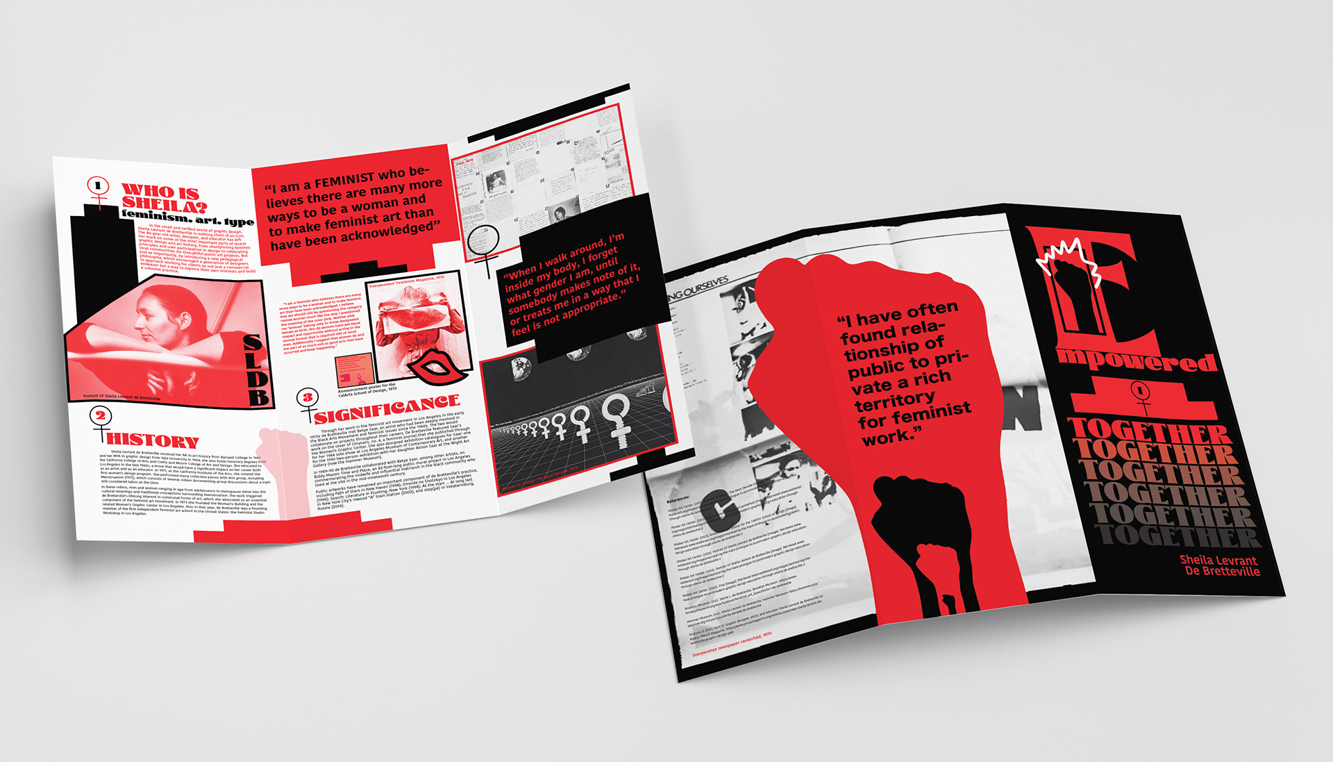 Mockup Brochure Of Sheila Levrant De Bretteville