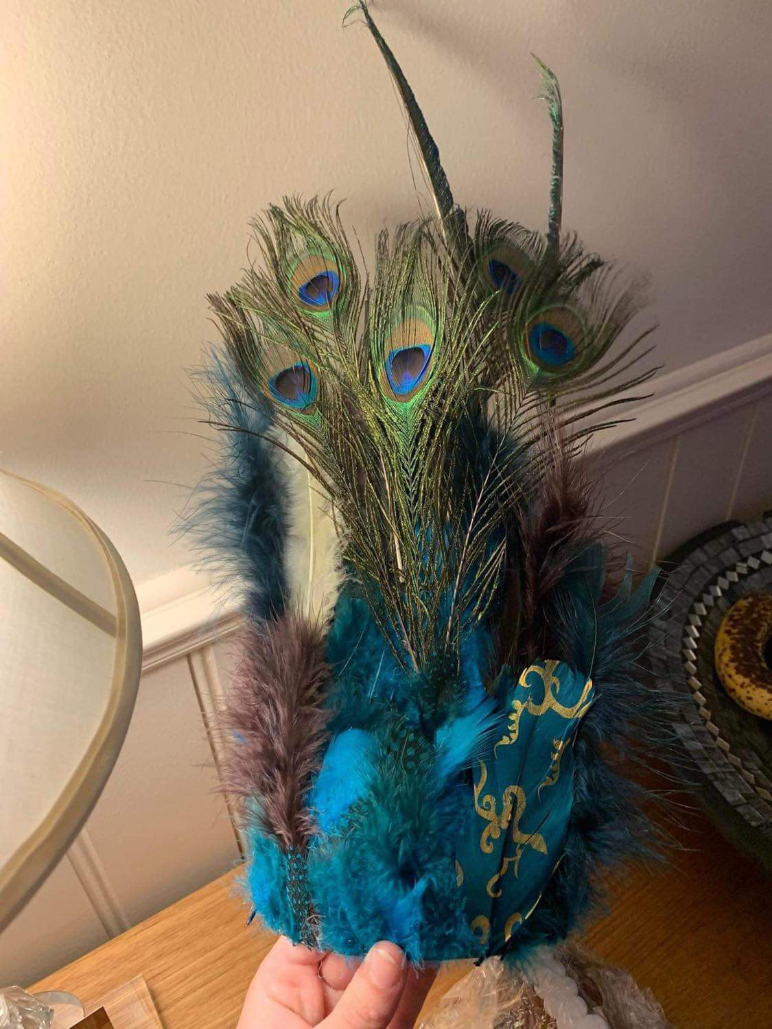 Peacock hat close to finished