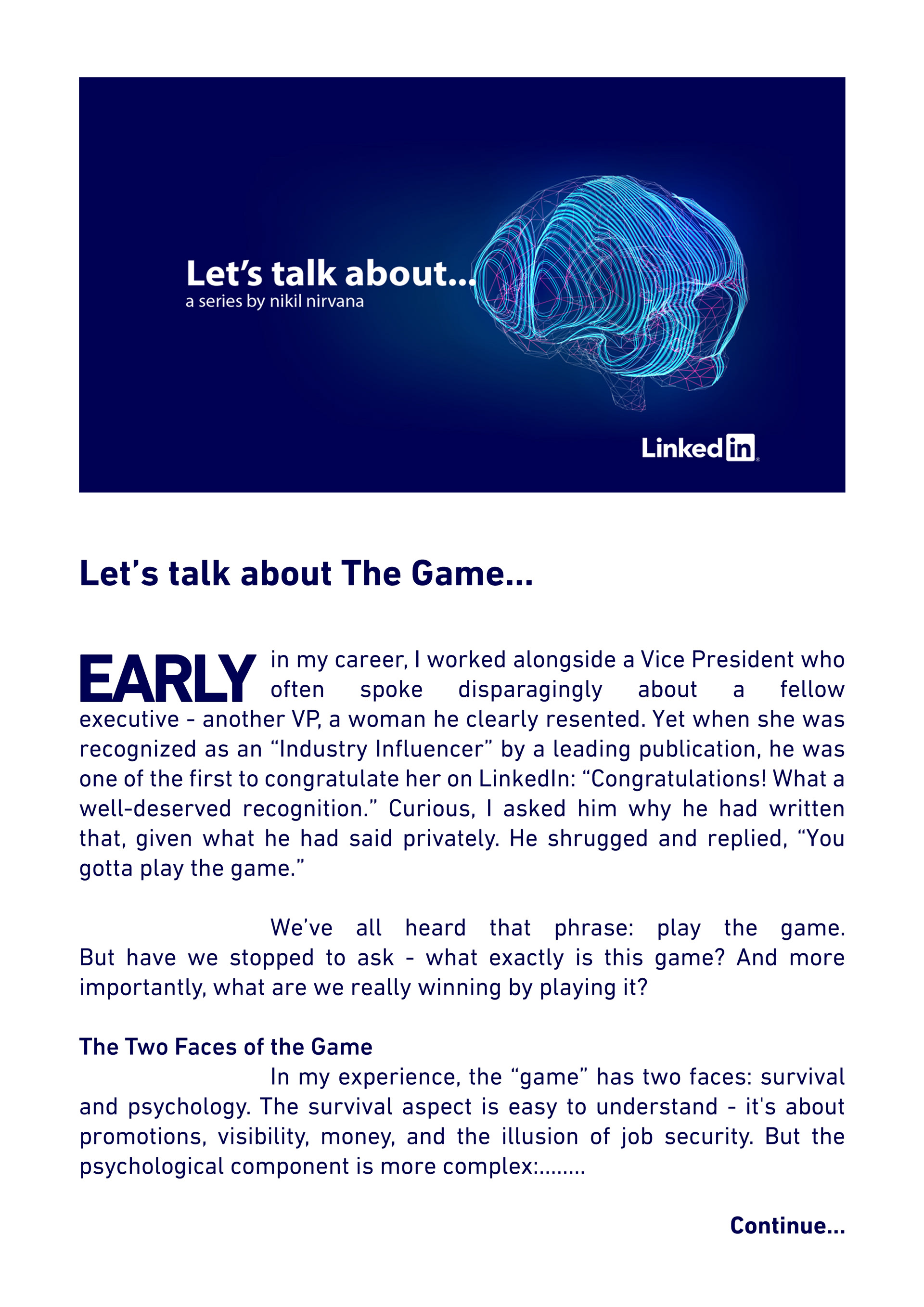 Let's talk about...- The Game