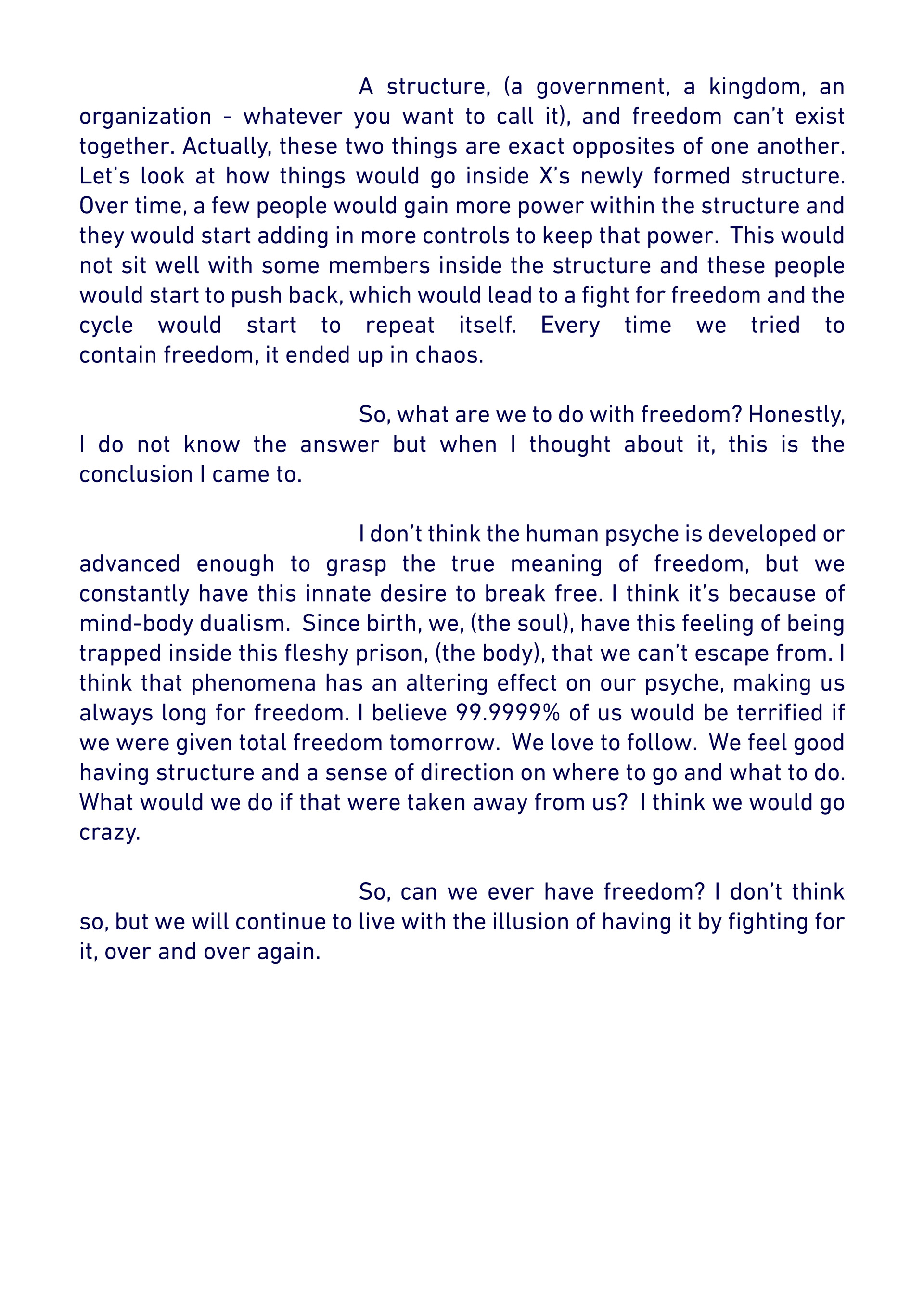 Let's talk about... - Freedom