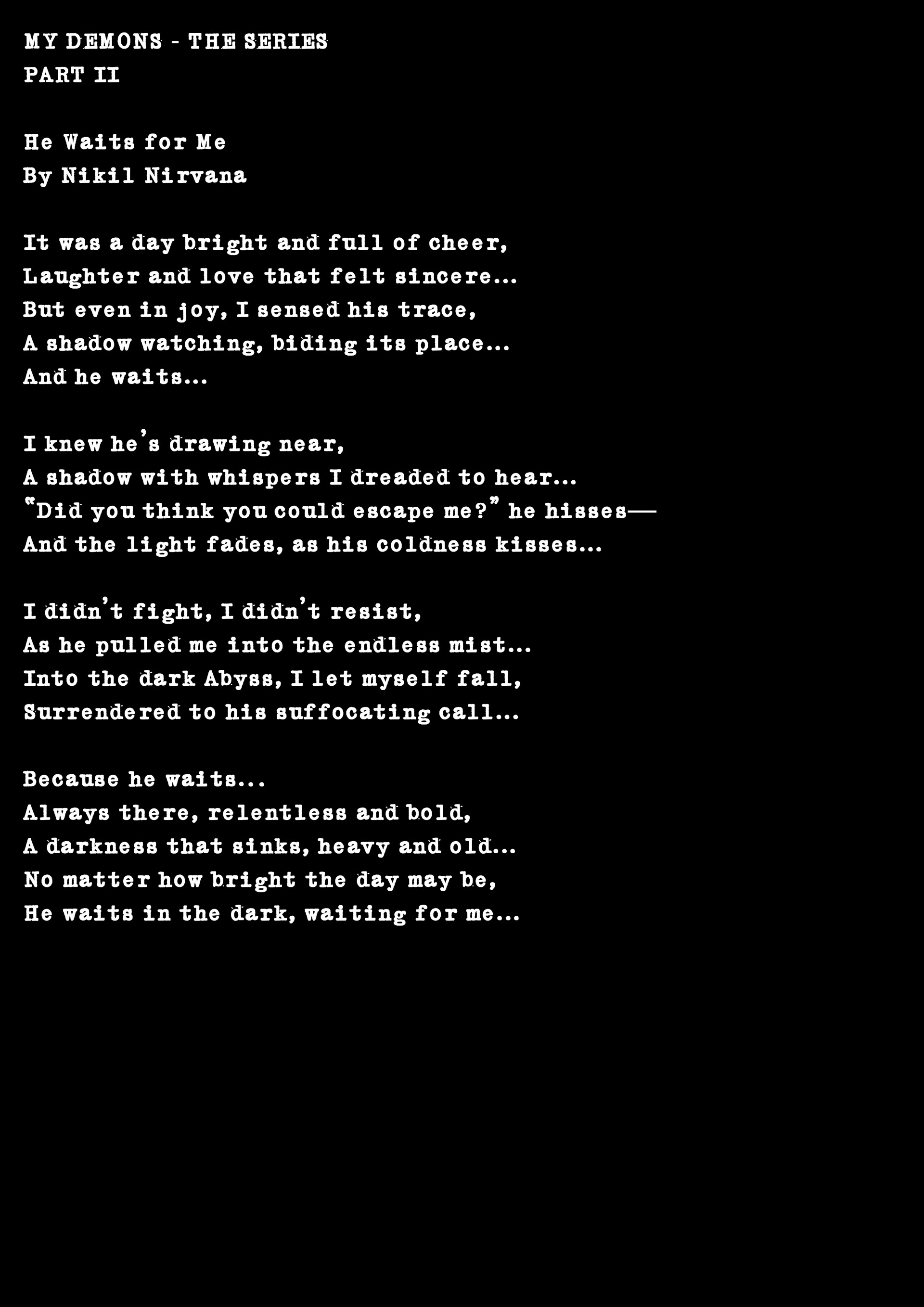 MY DEMONS - THE SERIES PART II