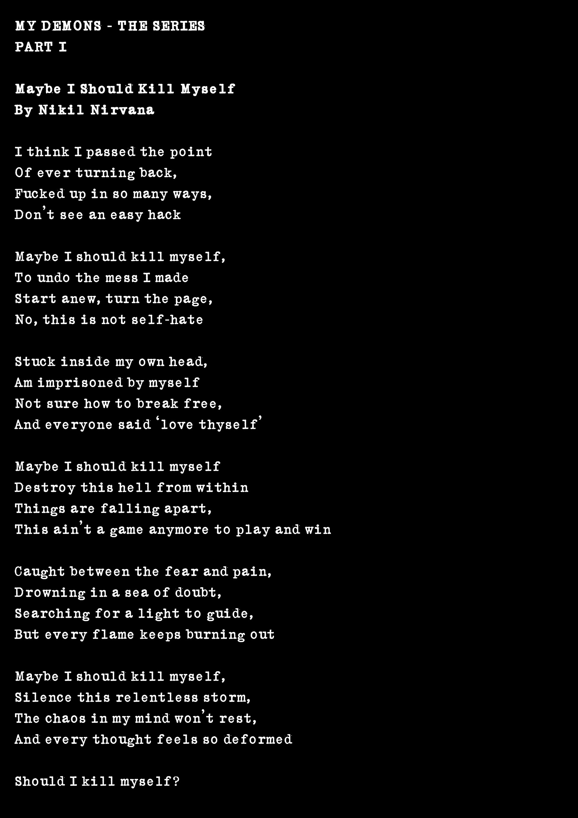 MY DEMONS - THE SERIES PART I