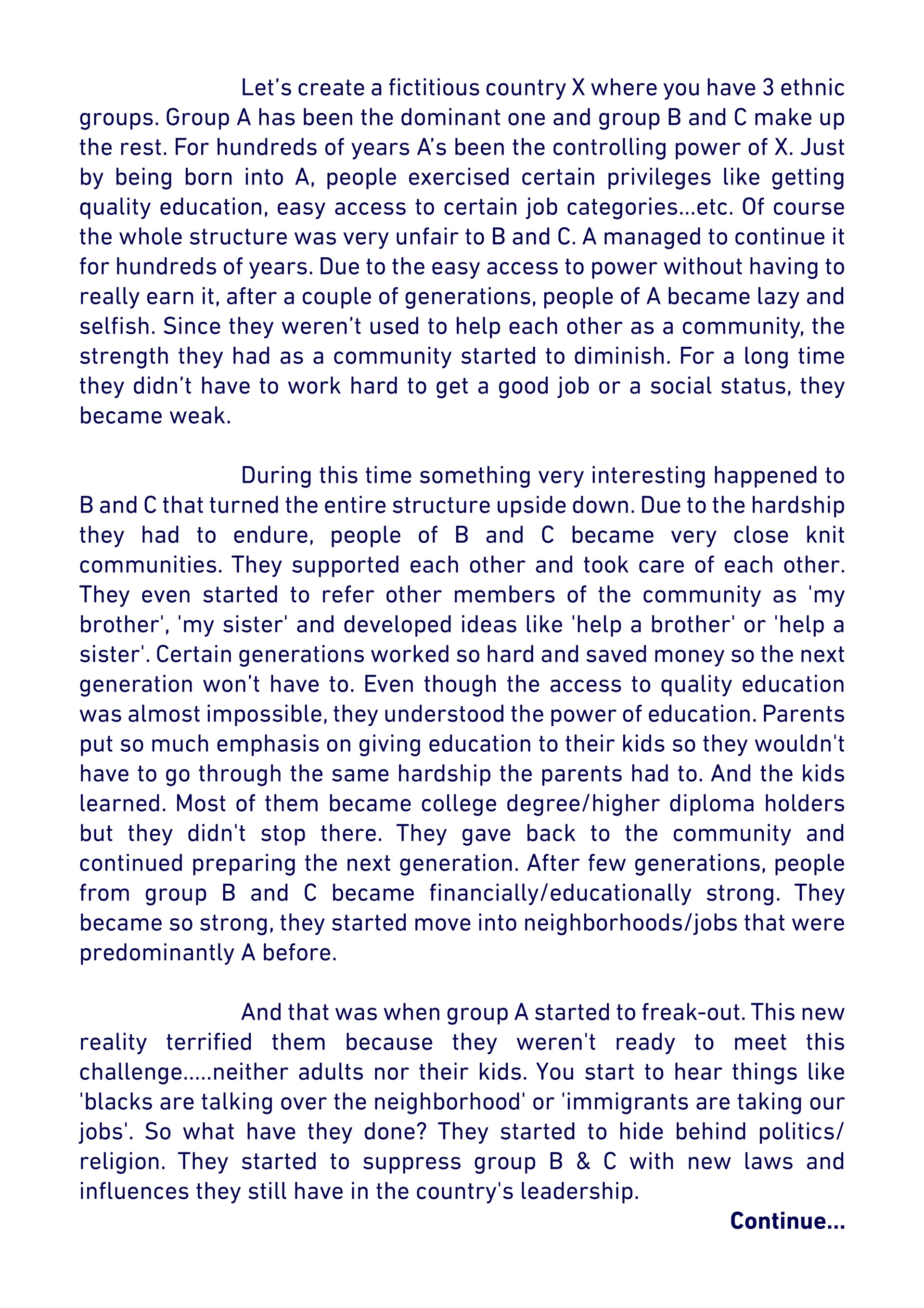 Let's talk about... - Racial/Ethnic Superiority