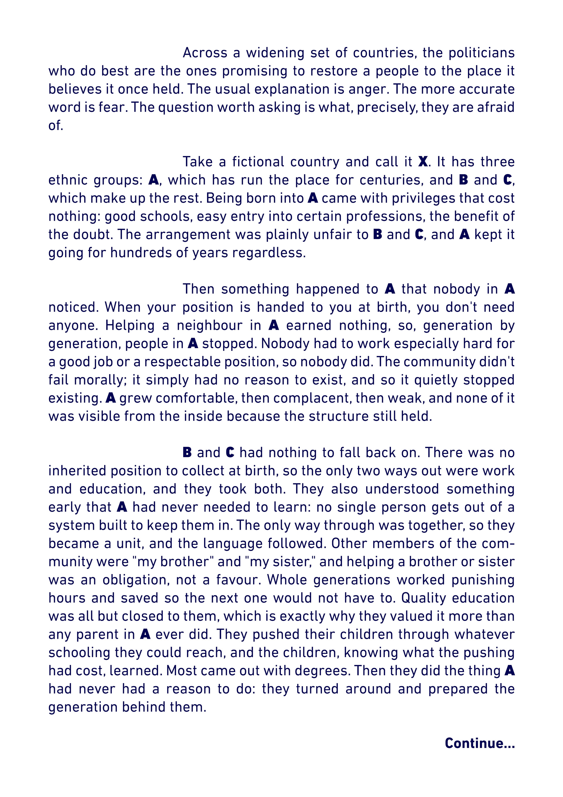 Let's talk about... - Racial/Ethnic Superiority