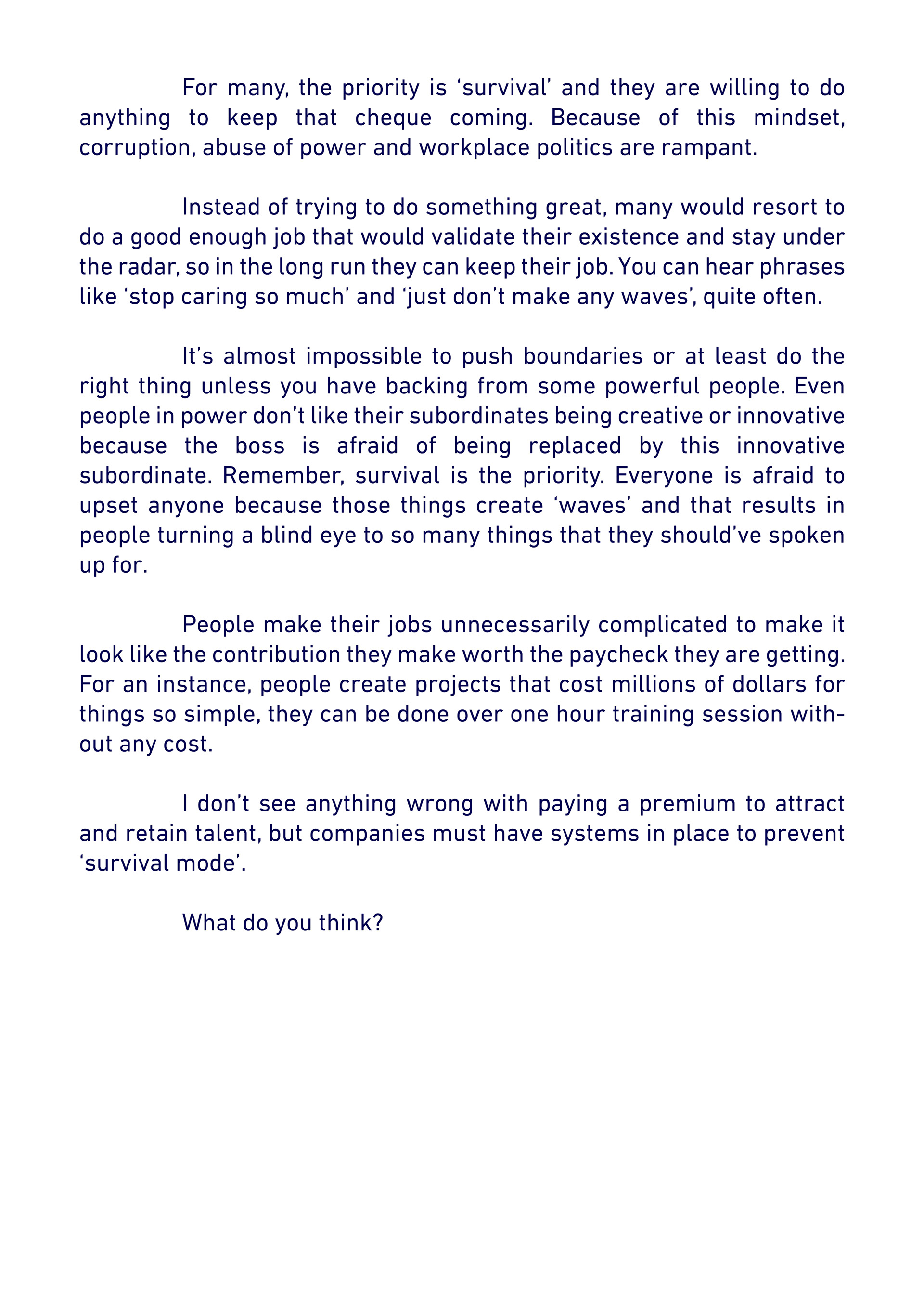 Let's talk about... - Survival Culture