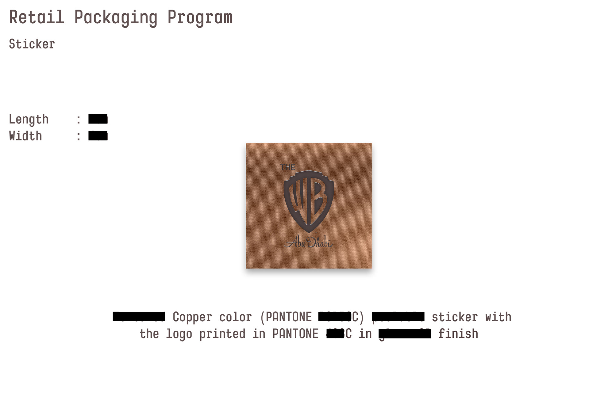 WB Hotel - Packaging