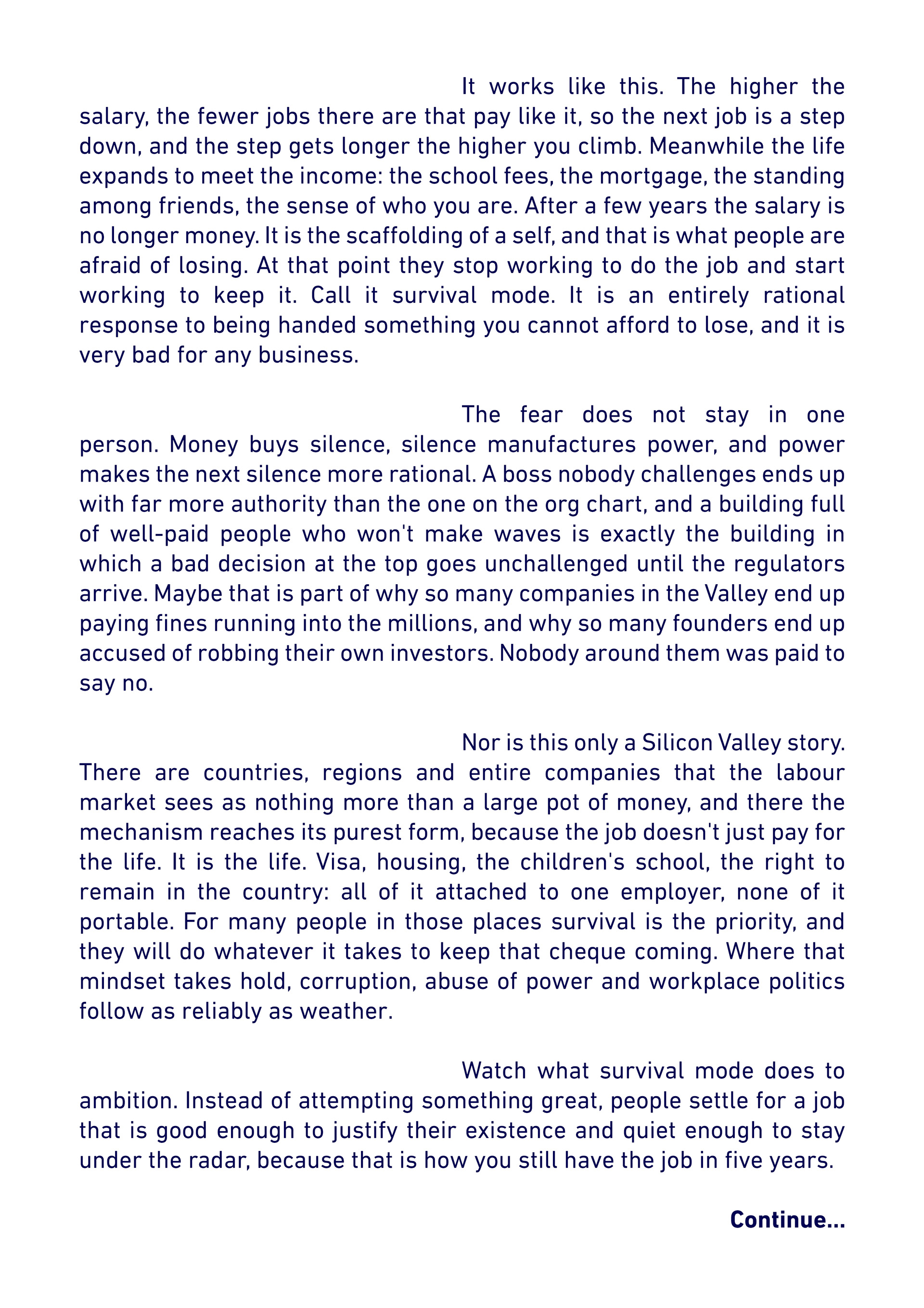 Let's talk about... - The Problem With Paying People Too Well