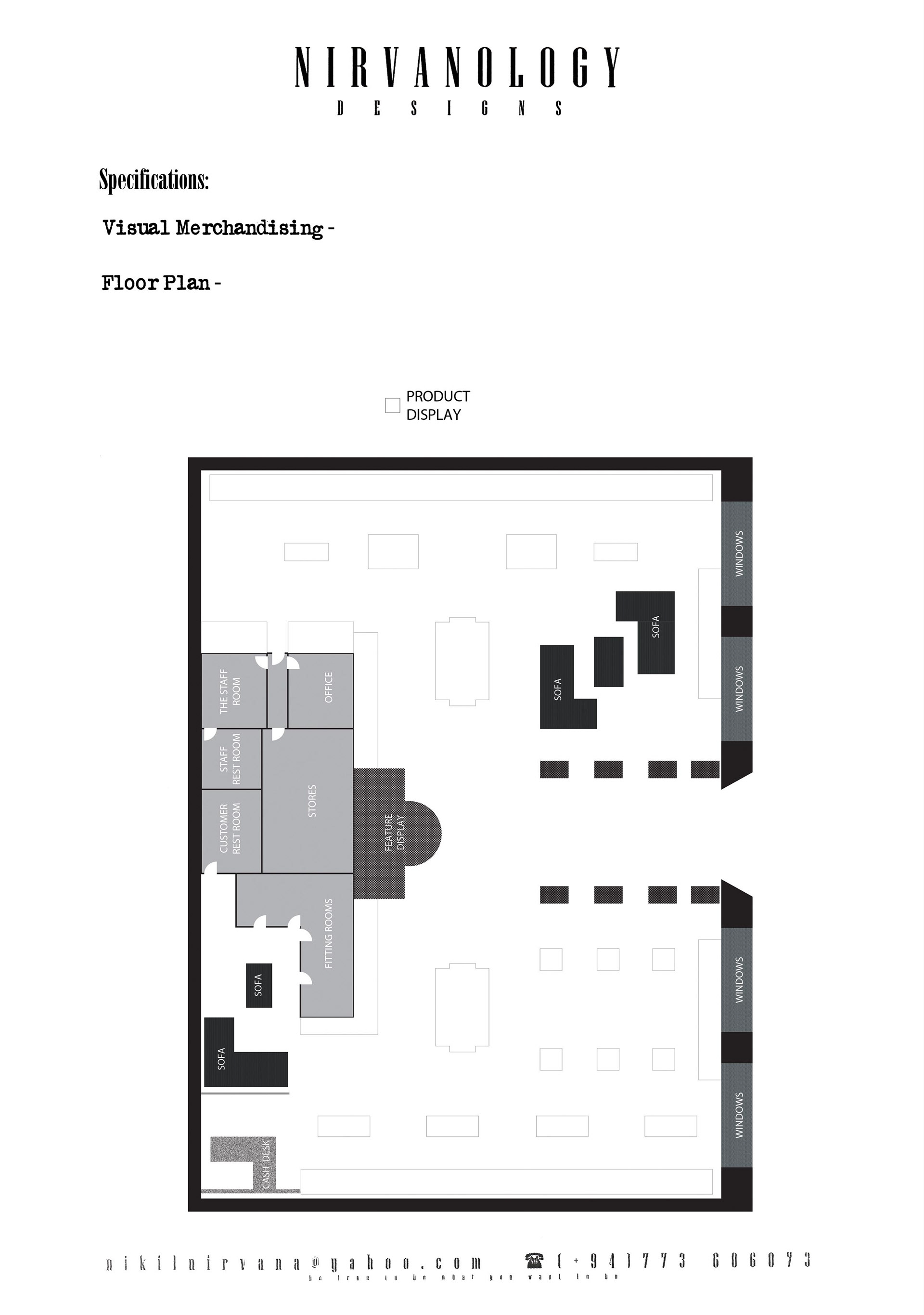 Nirvanology Boutique - Concept (Floor plan)