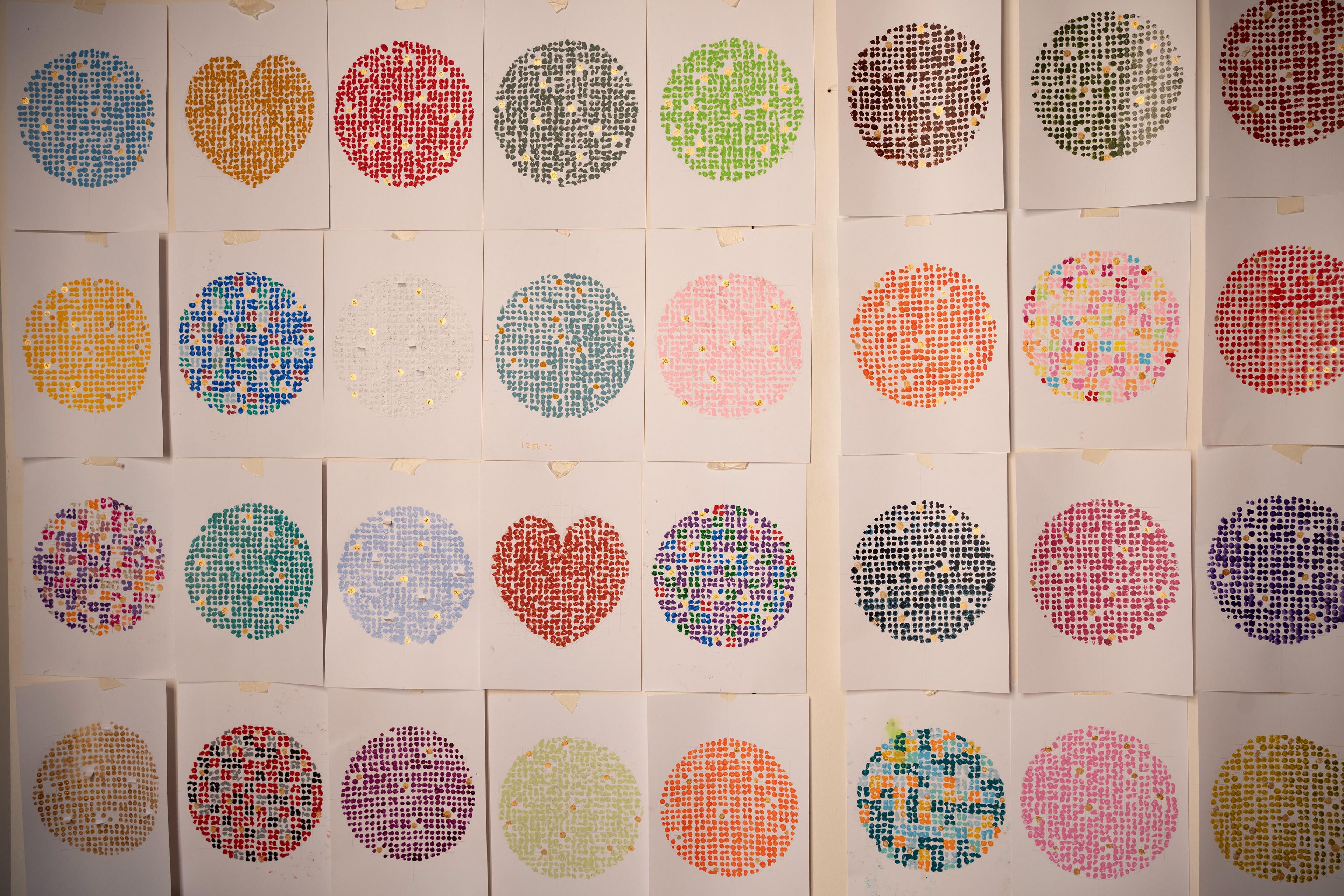 上海點描, Shanghai 2024, oil pastel, acrylic on paper, 250×120(cm)