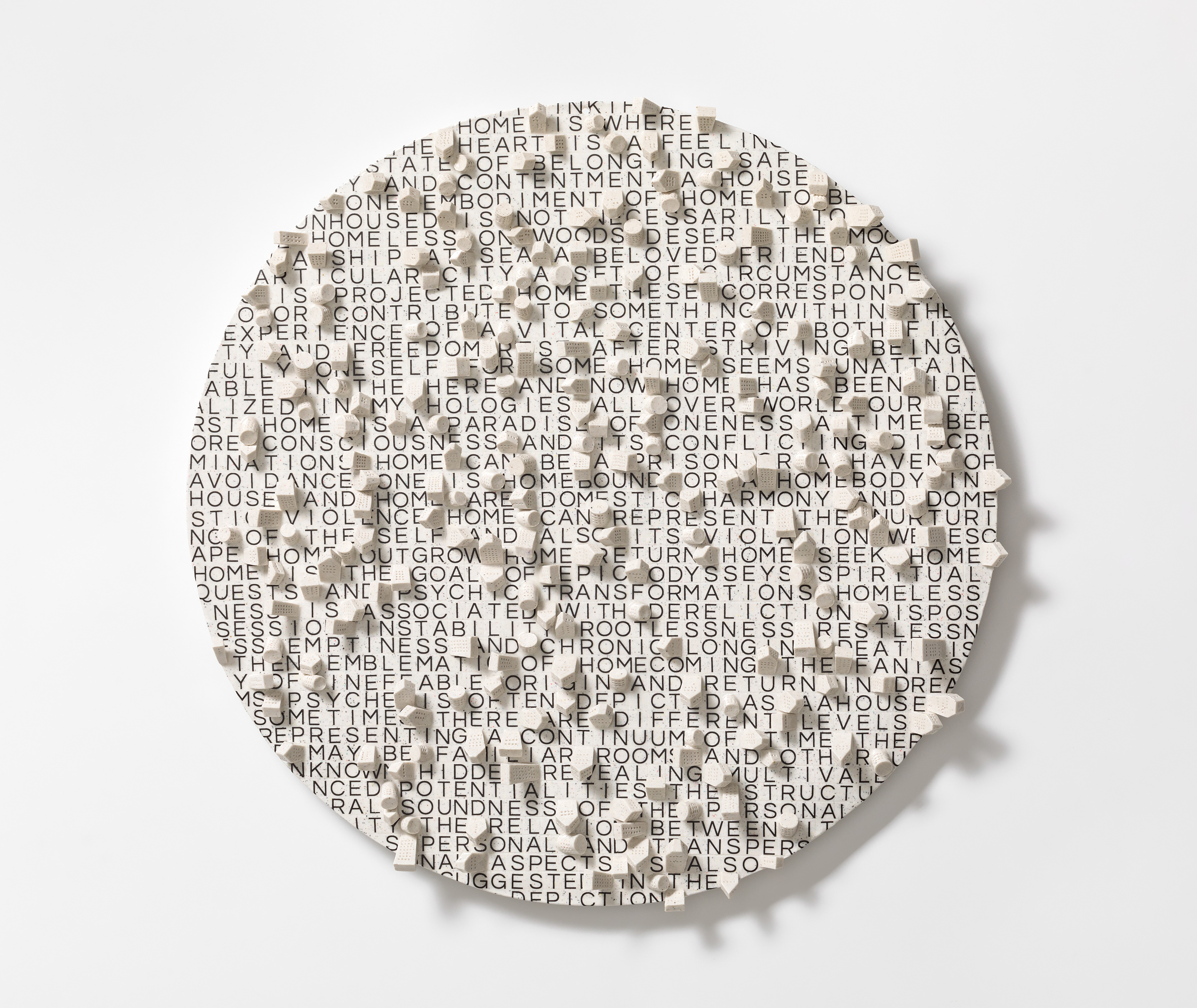 Rosetta Stone, 2018, paperclay, slip, transfer printing, 1250℃ firing, 45×45 (cm)