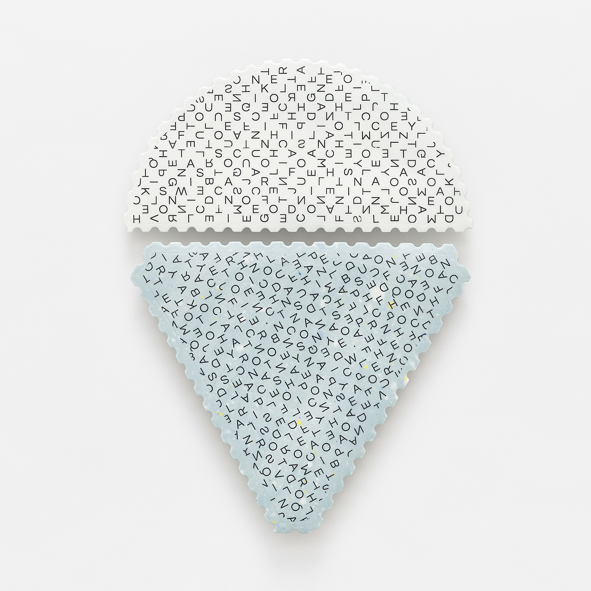 Stamp : Gelato, 2022, ceramic, transfer printing, glaze, 1250℃, 34×45 (cm)