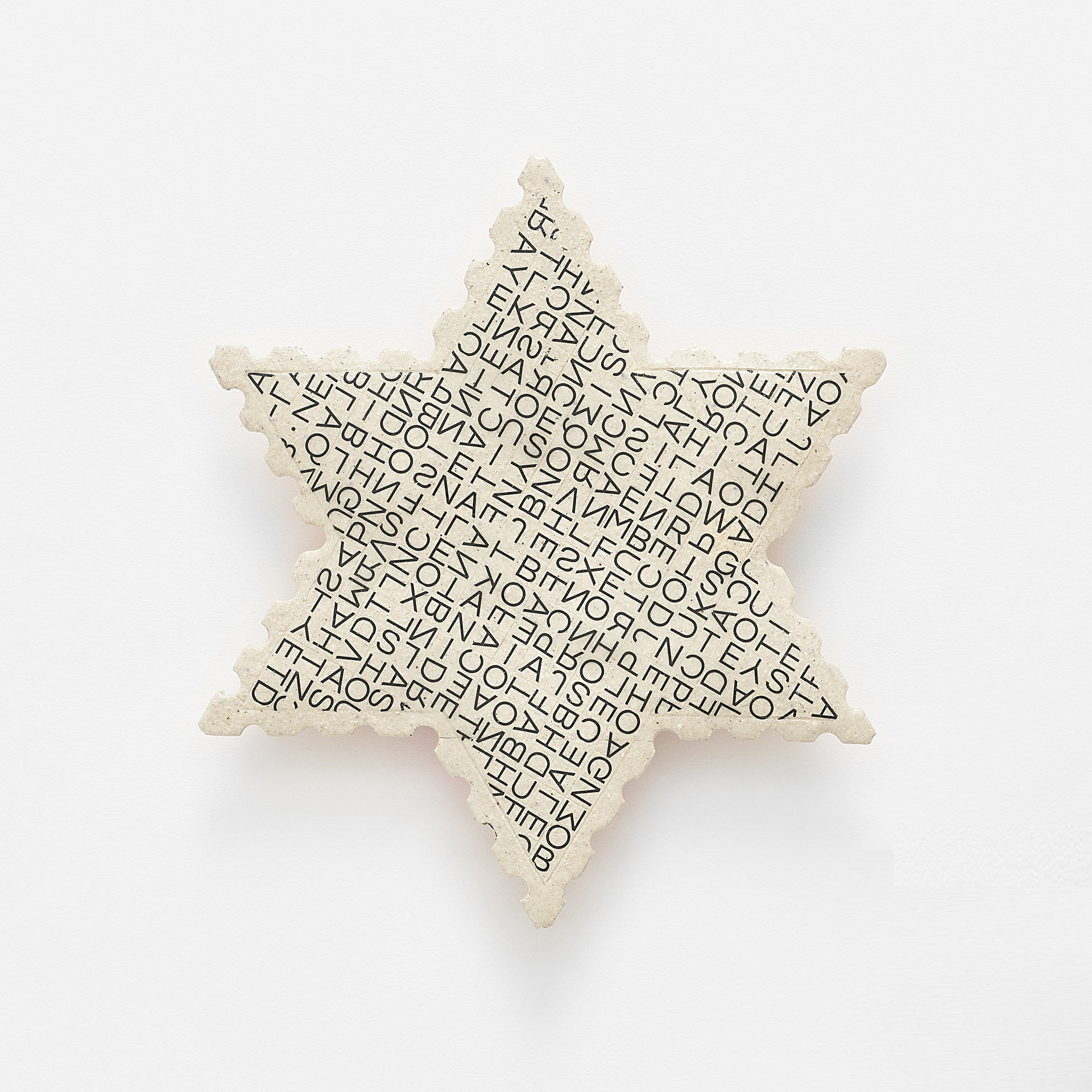 Stamp : Star, 2022, ceramic, transfer printing, glaze, 1250℃, 26×26 (cm)