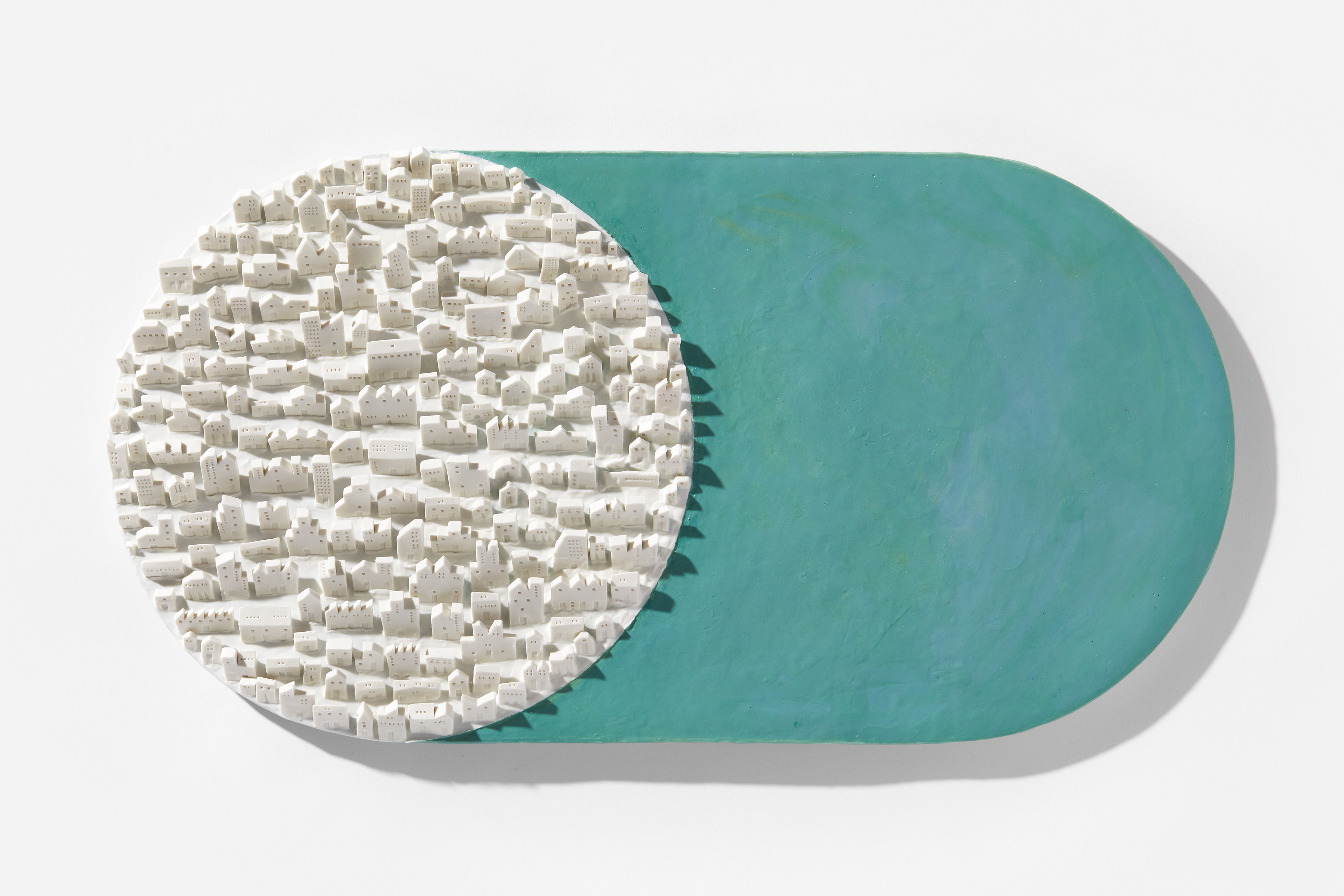 Cylinder : Turquoise, 2019, paperclay, slip, 1250℃ firing, 28×55(cm) 