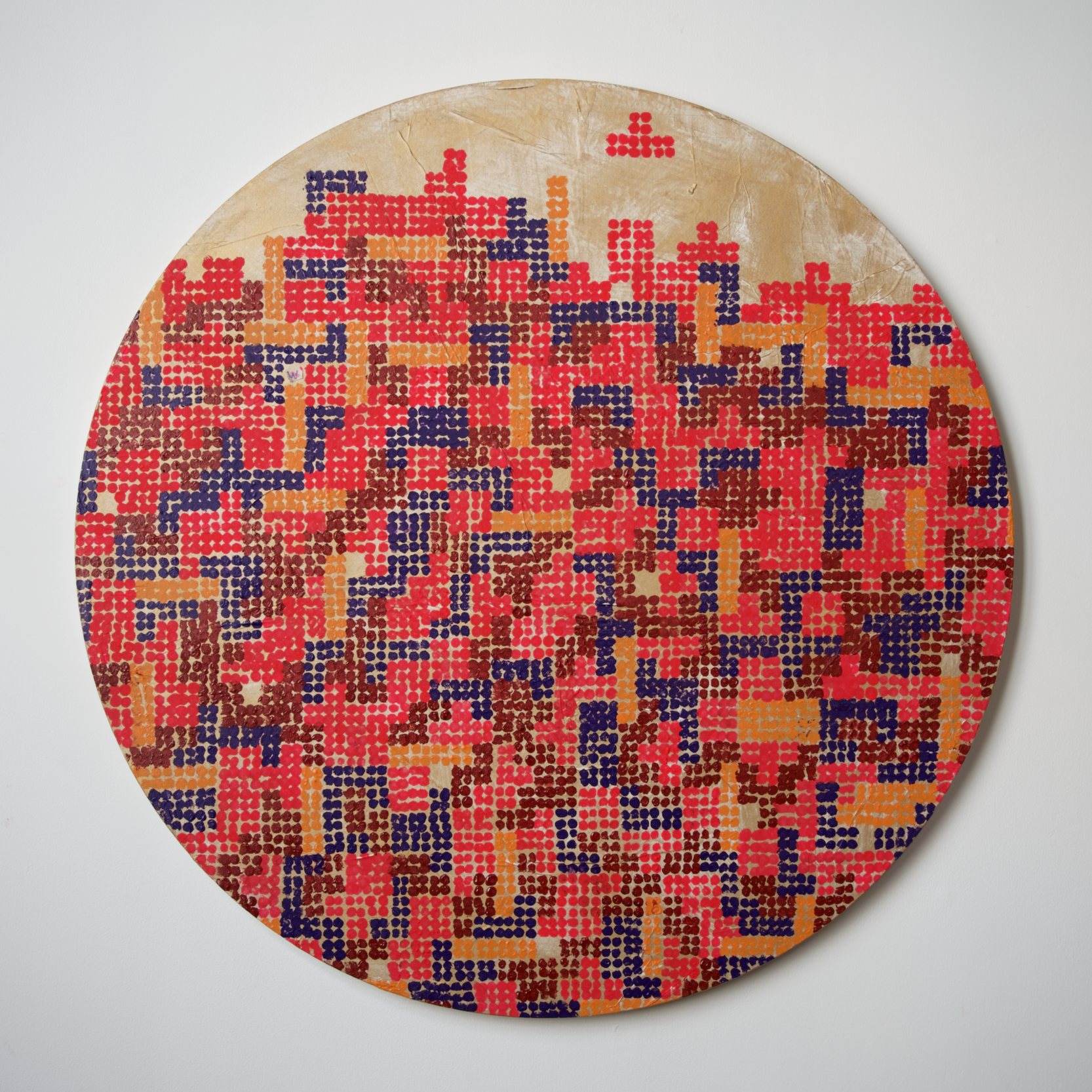 Tetris, Shanghai 2024, acrylic on Xuan paper, 80×80(cm)