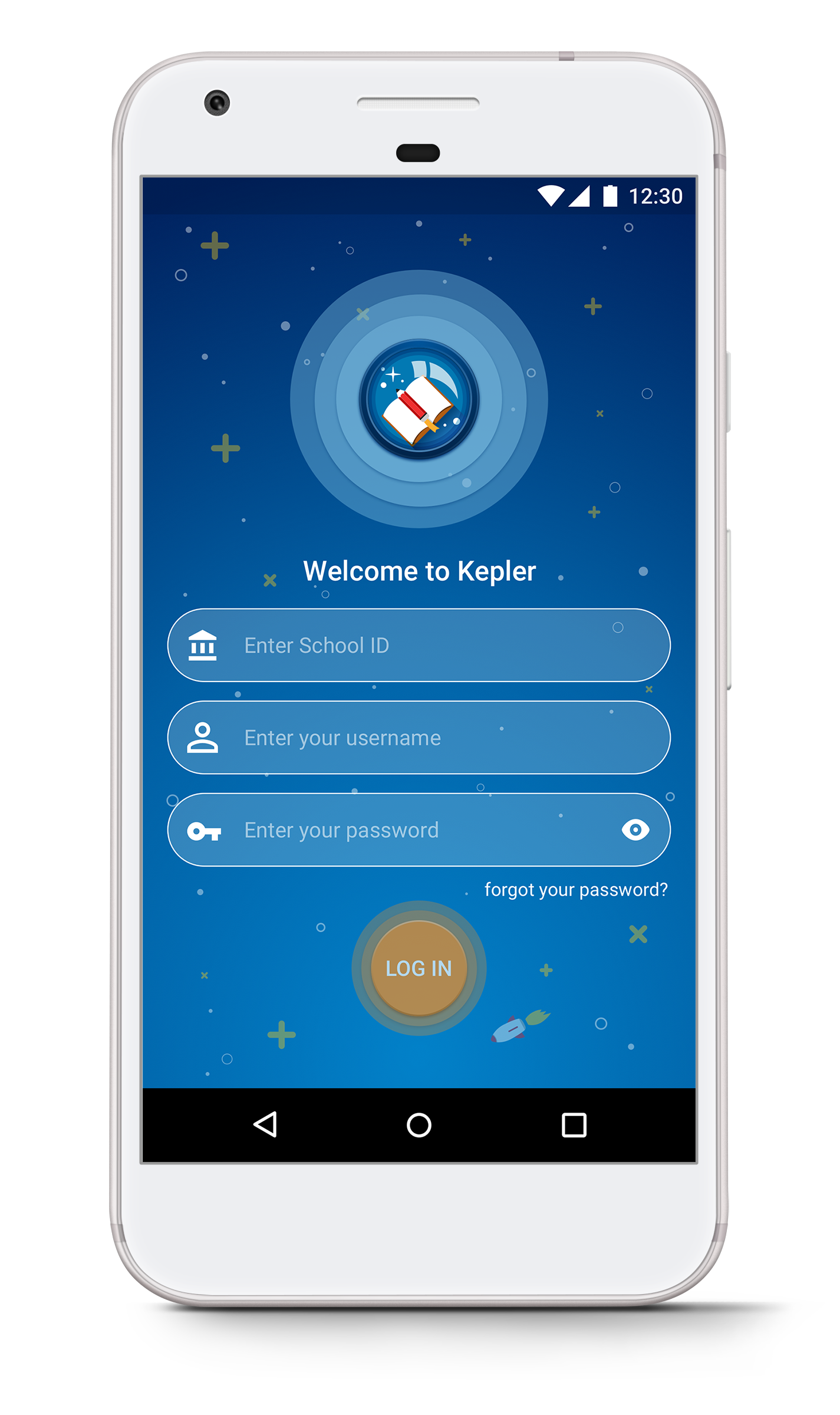 Login screen