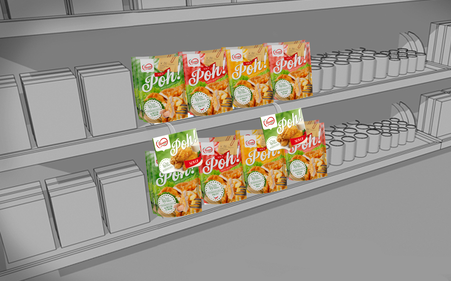 Wobbler design on the shelf