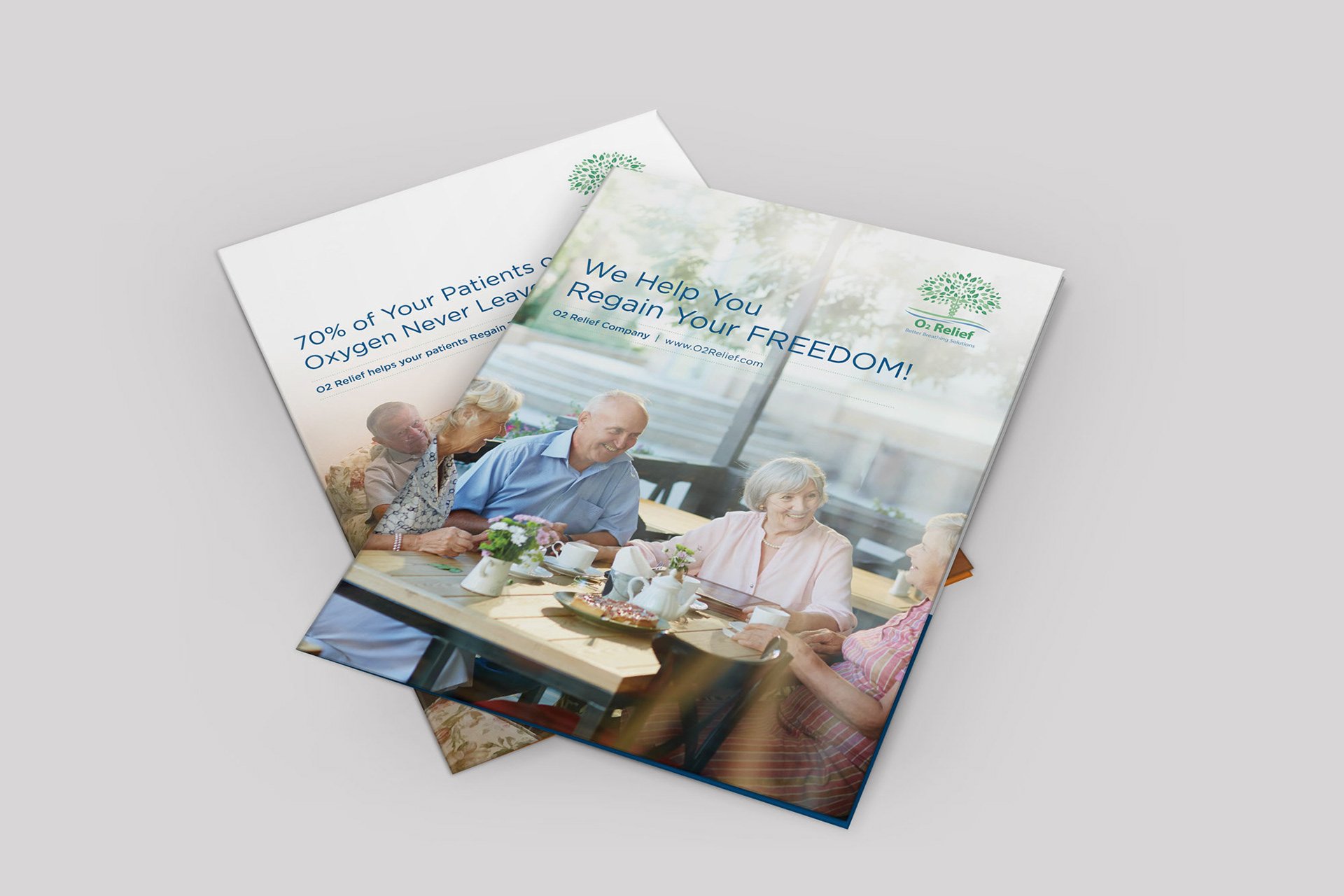 O2 Relief Pocket Folder Covers for patients