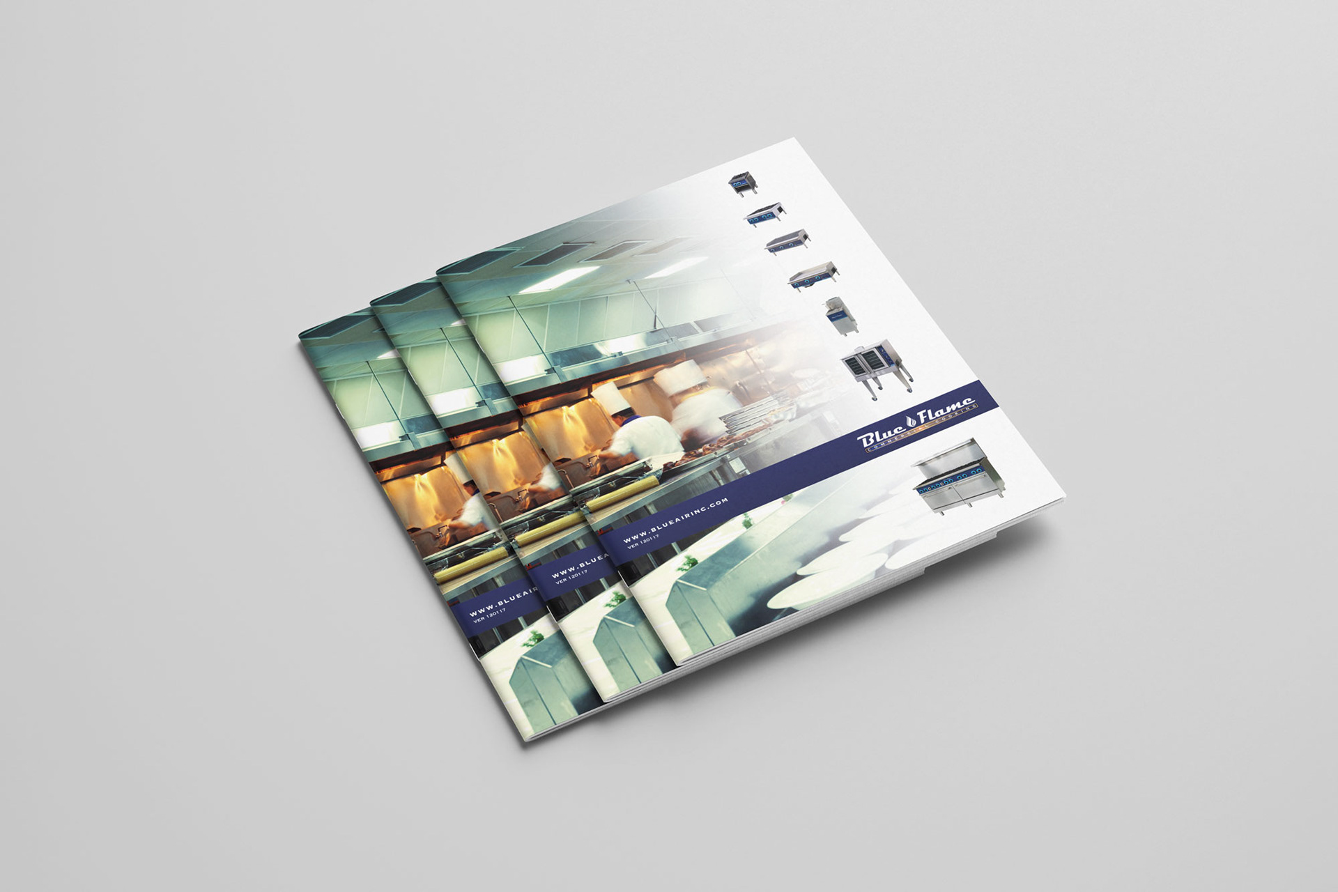 Blue Flame product catalog covers