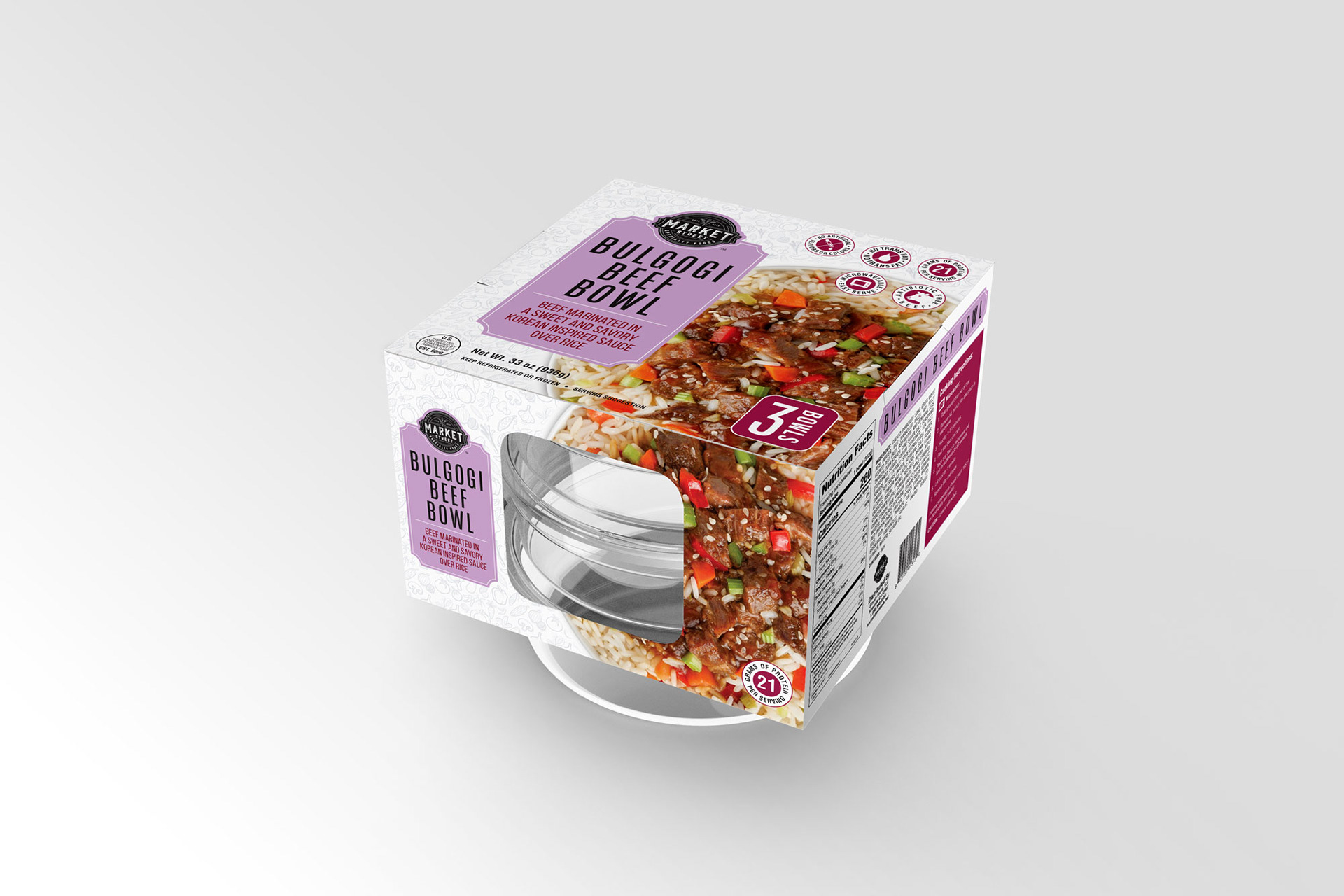 Market Street Bulgogi Beef Bowl food packaging