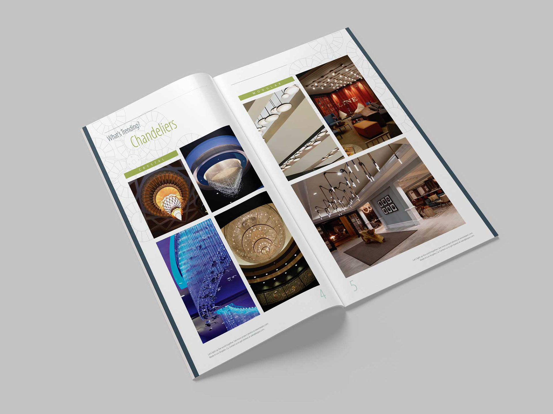 LASPEC Lighting catalog interior spread