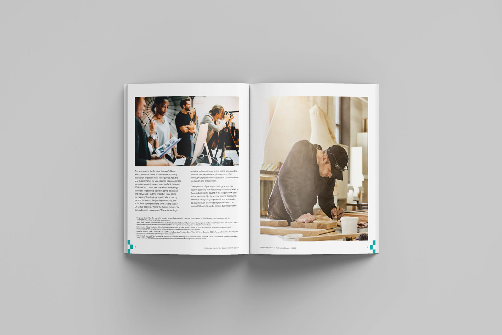 2023 Otis College Report On The Creative Economy Interior Spread