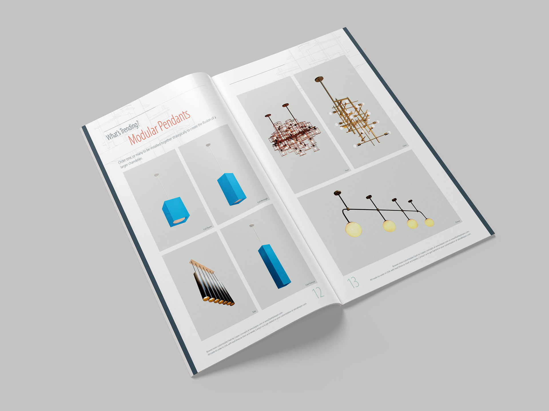 LASPEC Lighting catalog interior spread