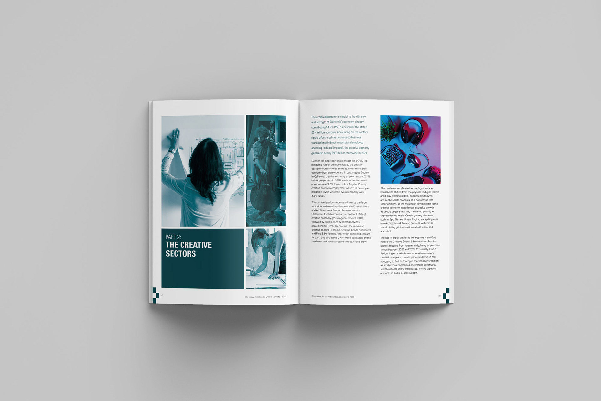 Otis College of Design 2023 Creative Economy Interior Spread