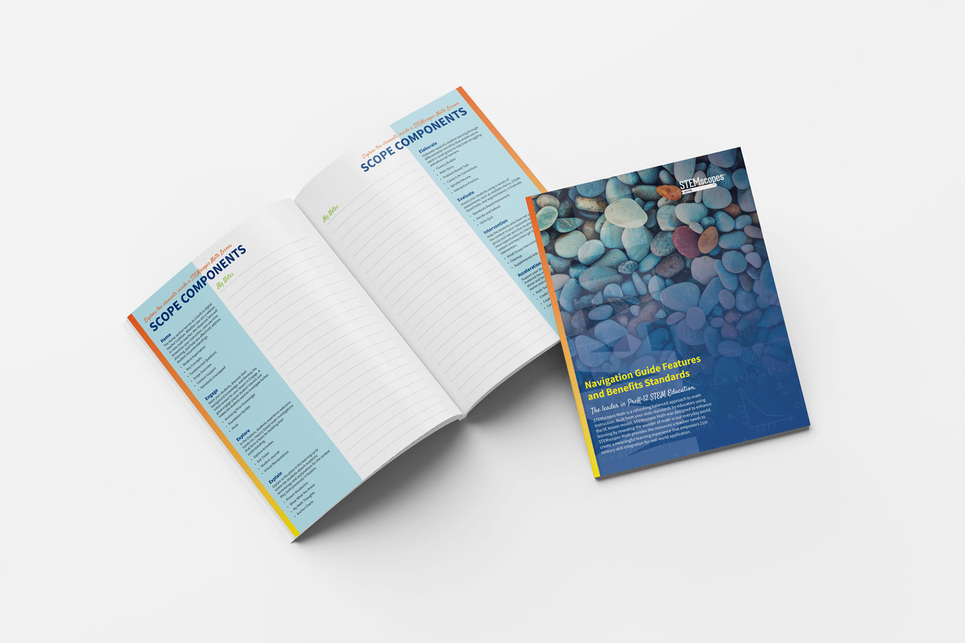 STEMscopes Math Brochure cover and interior spread