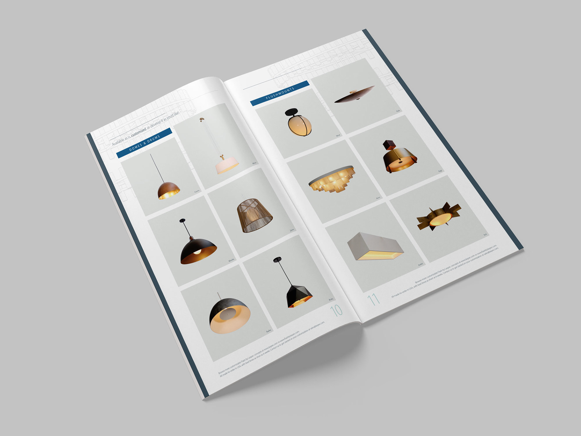 LASPEC Lighting catalog interior spread