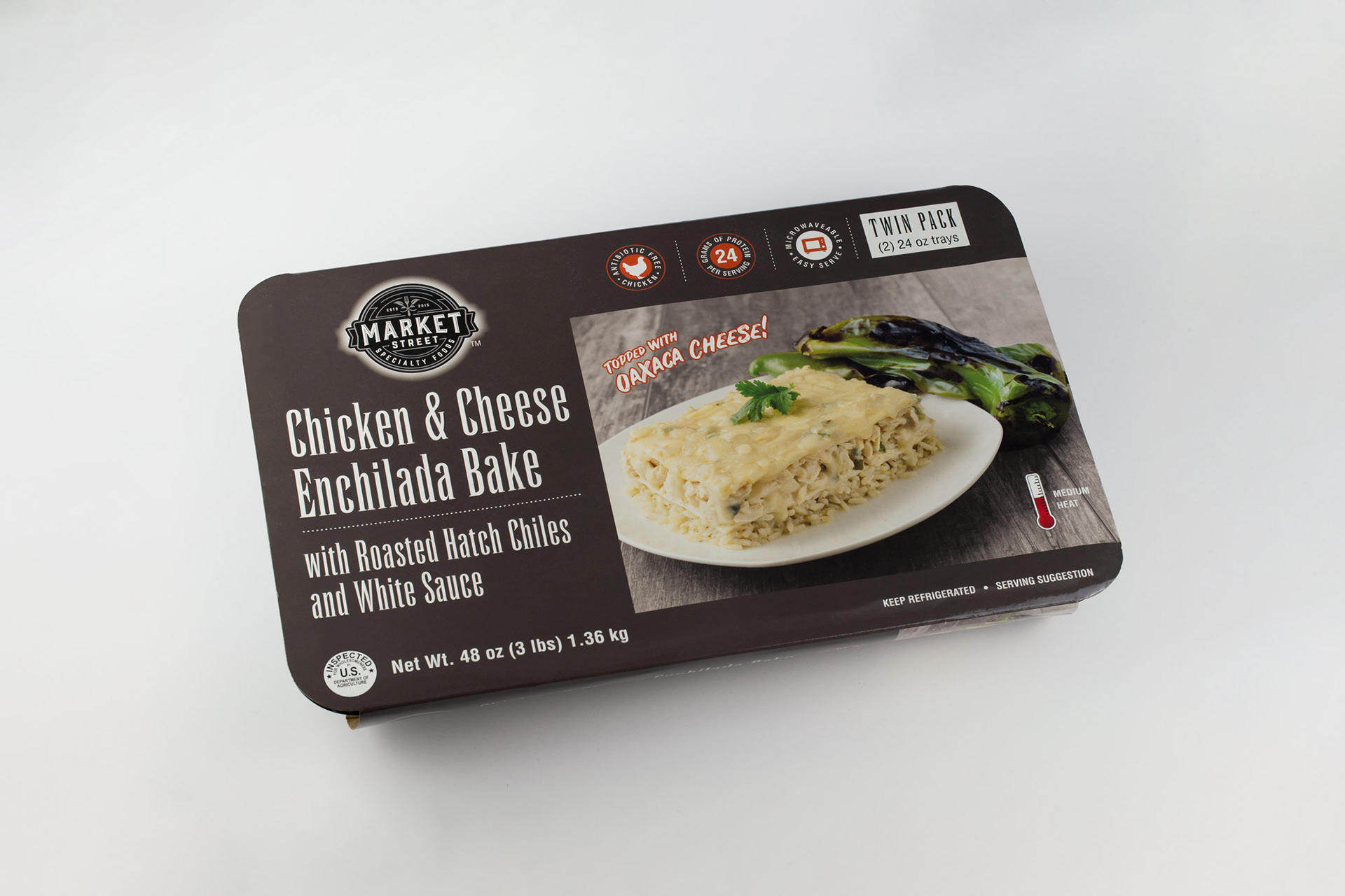 Photo of Market Street Chicken & Cheese Enchilada Bake Food Packaging
