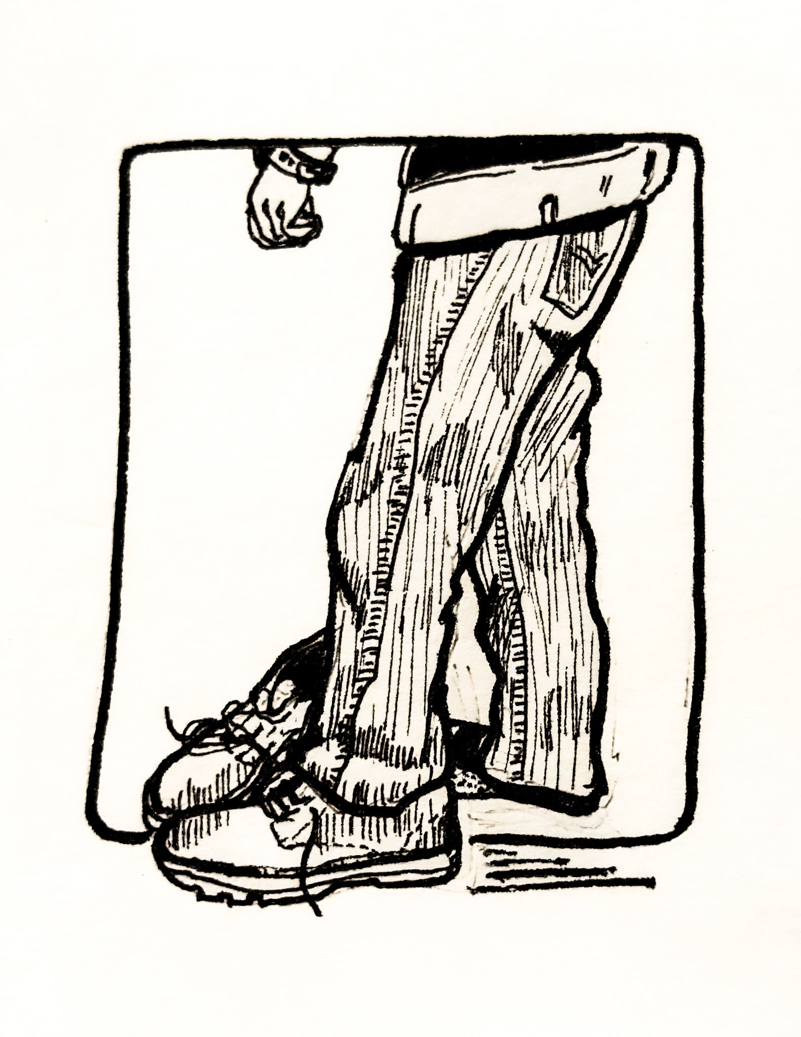 Birthday Shopping. For Satvik. He says he can identify his jeans from this sketch. Small significant triumph!