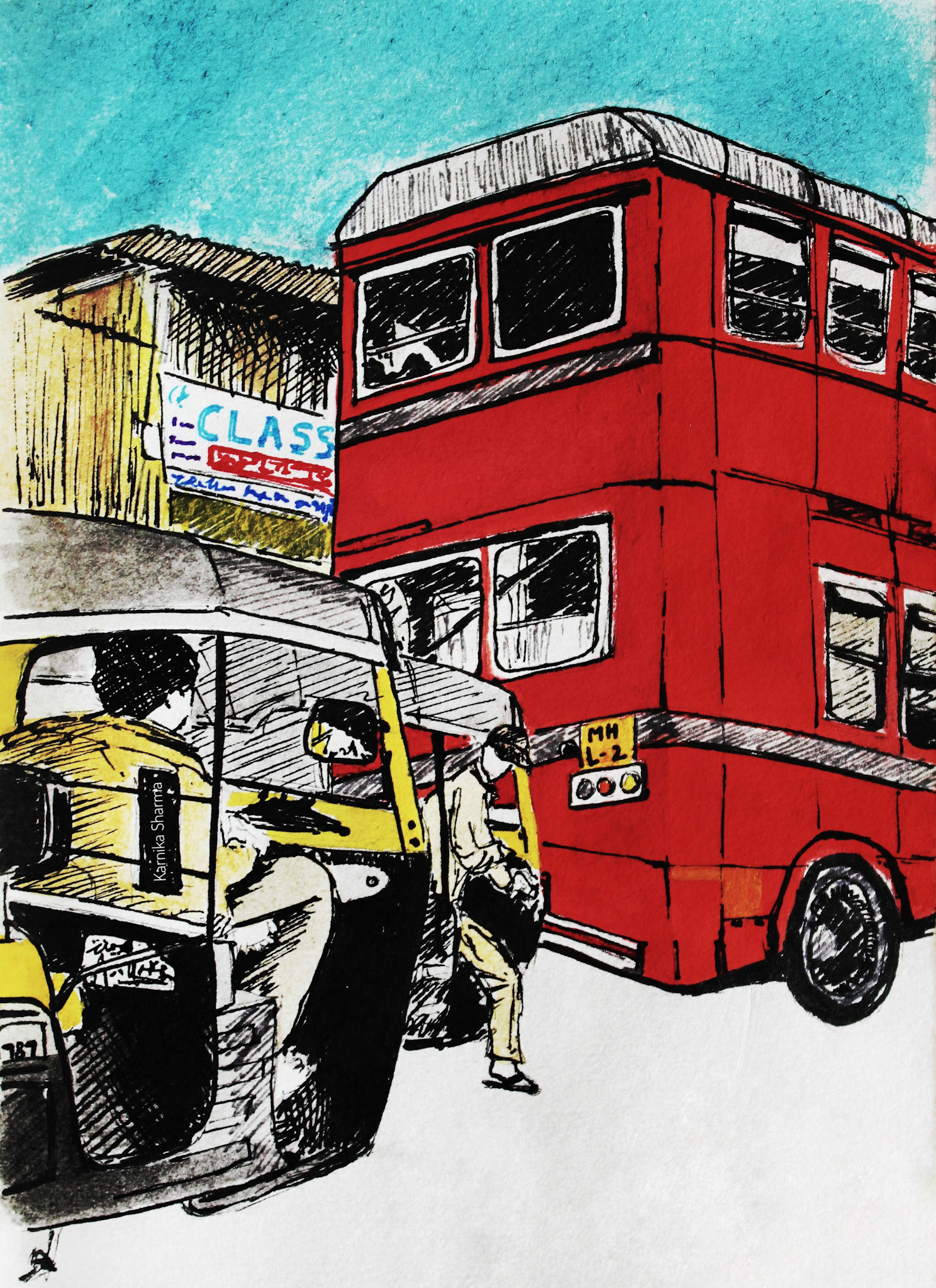 Mumbai streets. Regular scene. No quarrels, just catching up on life.