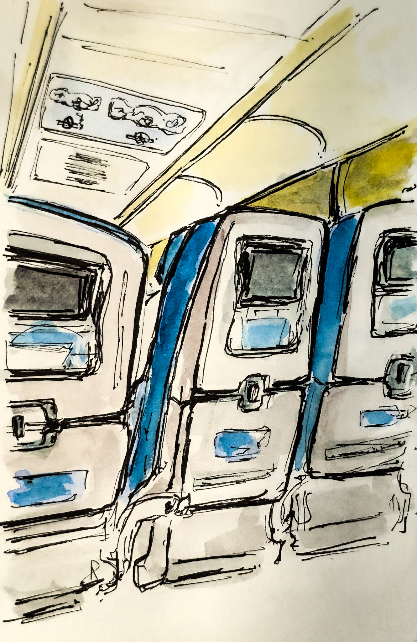 Keep Your Seat Belts On. Plein Air in Air