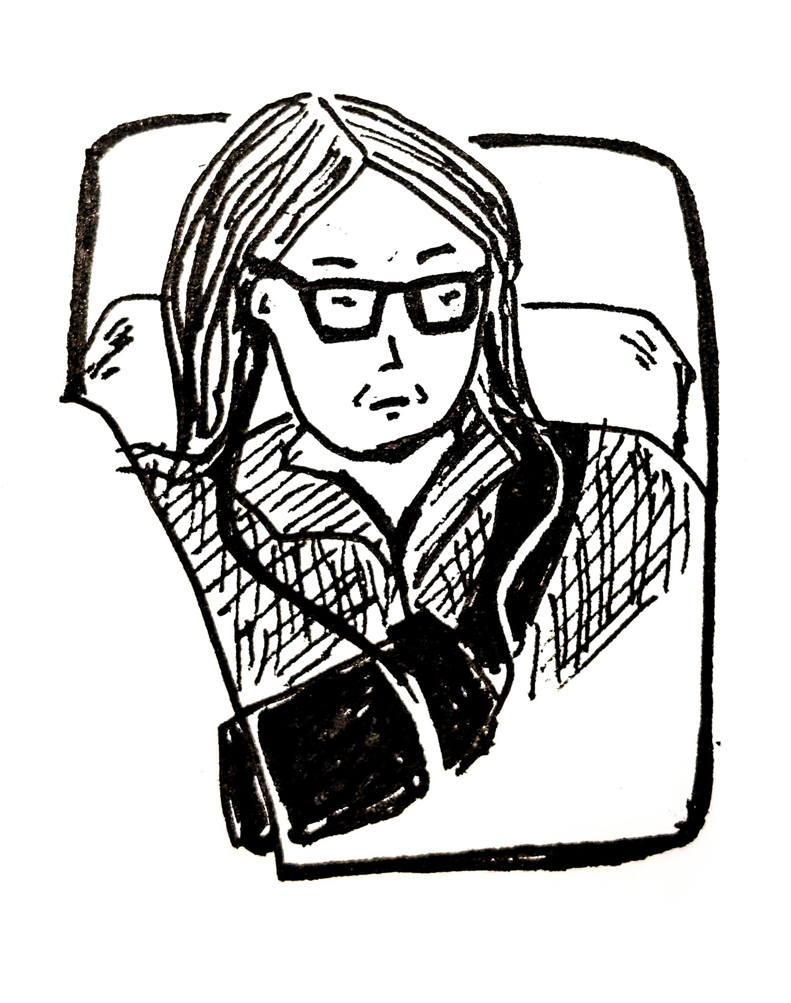 Daily City Bart. California - was she reading? was she reflecting? was she daydreaming?