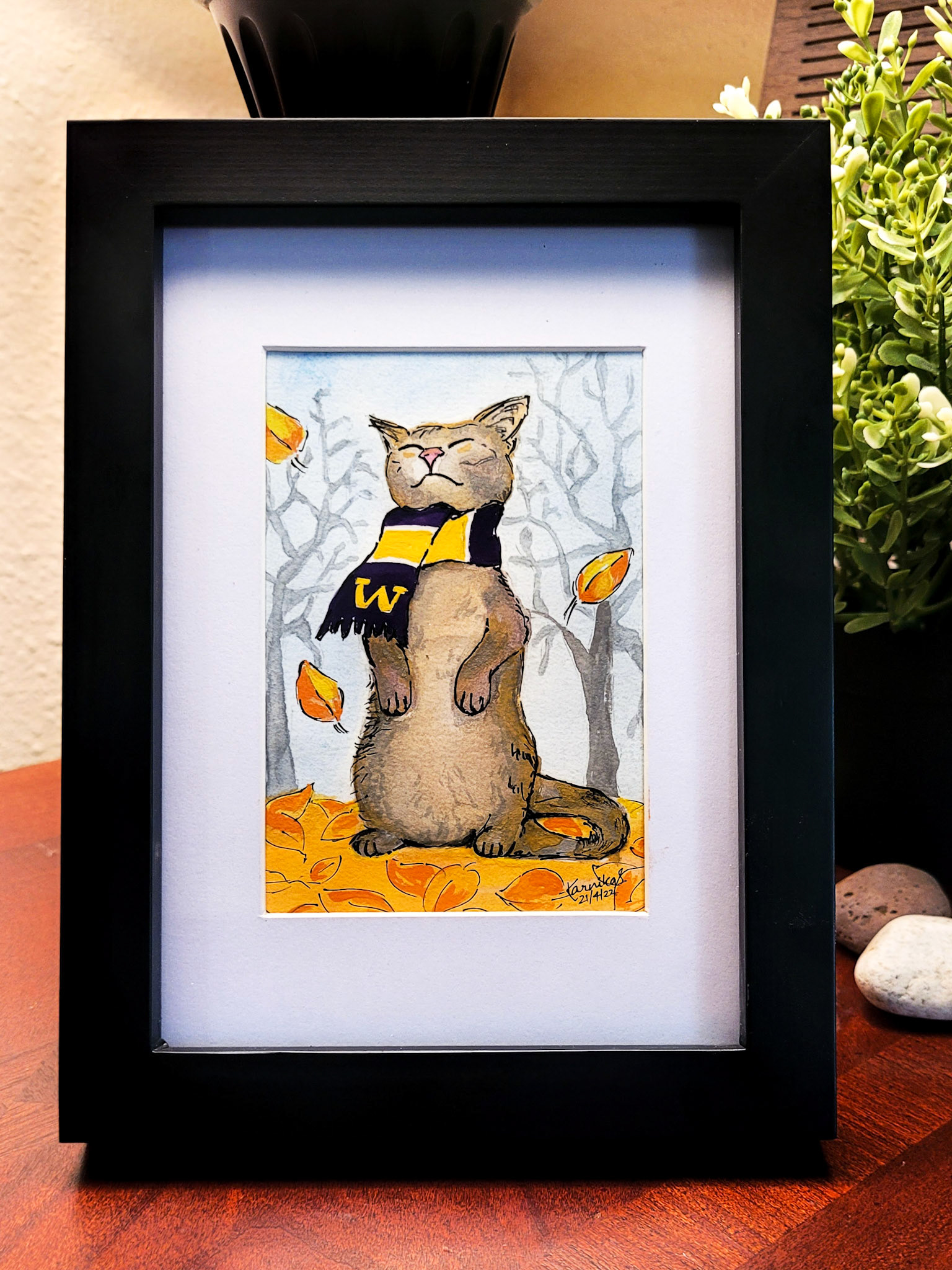 A gift for my mentor. UWash alum, cat mom