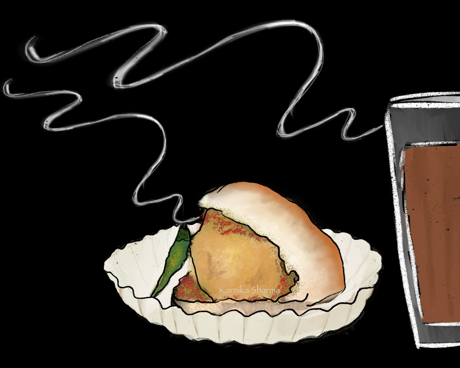 Mumbai quiet addiction - cutting chai, vada pav