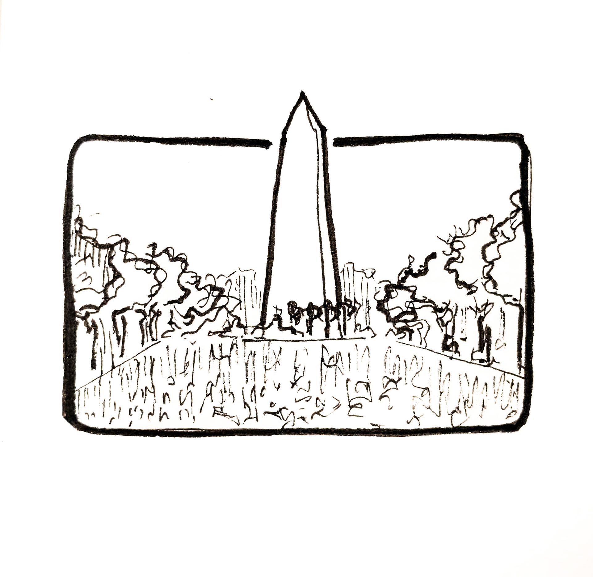 Washington Monument. Washington DC - standing tall, is taller than it looks.