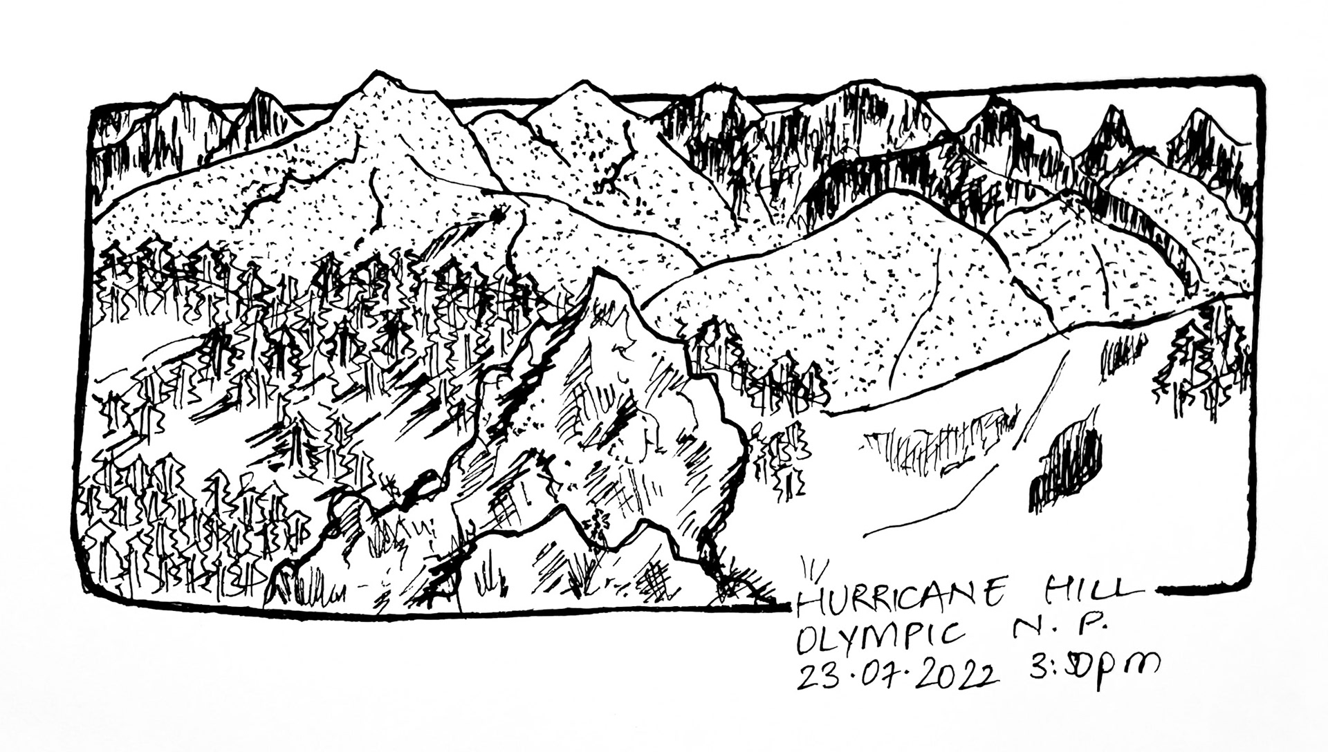 Hurricane Hill. Olympic National Park. Pacific Northwest.  Ridge = long narrow hilltop