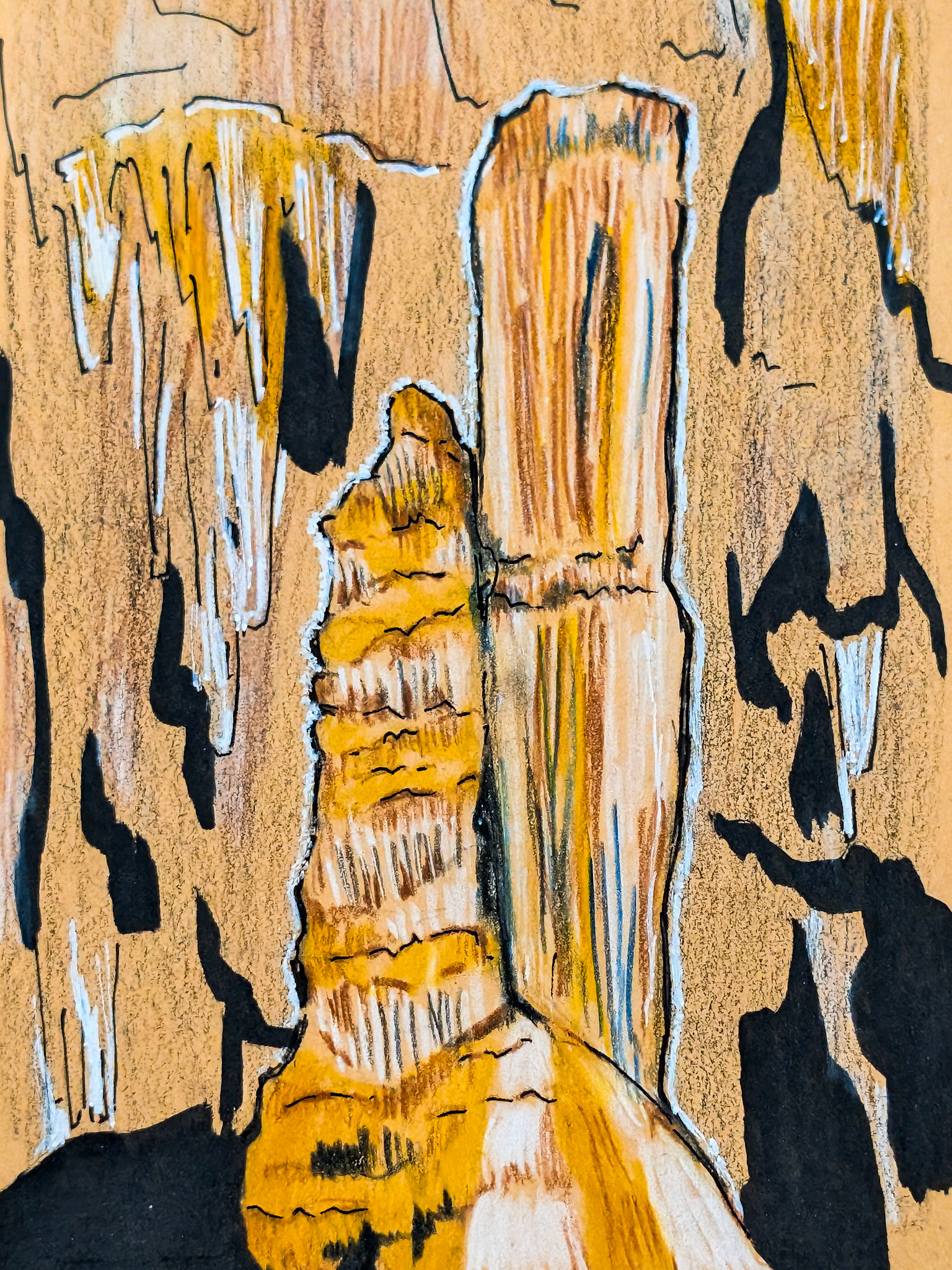 Luray Caverns. Virginia. - Stalagmites (bottom to up) and Stalactites (top to bottom). Don't forget now