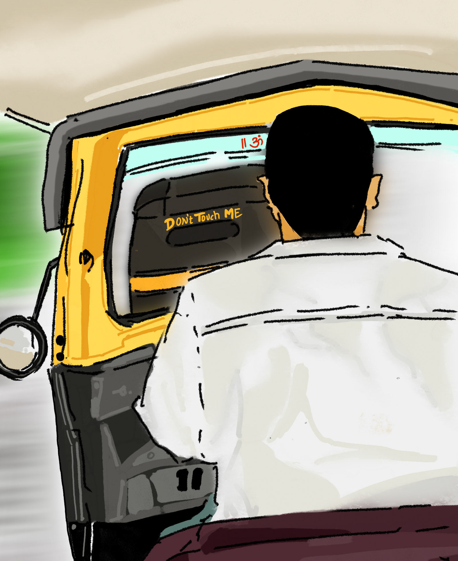 Don't touch me. Mumbai rickshaw