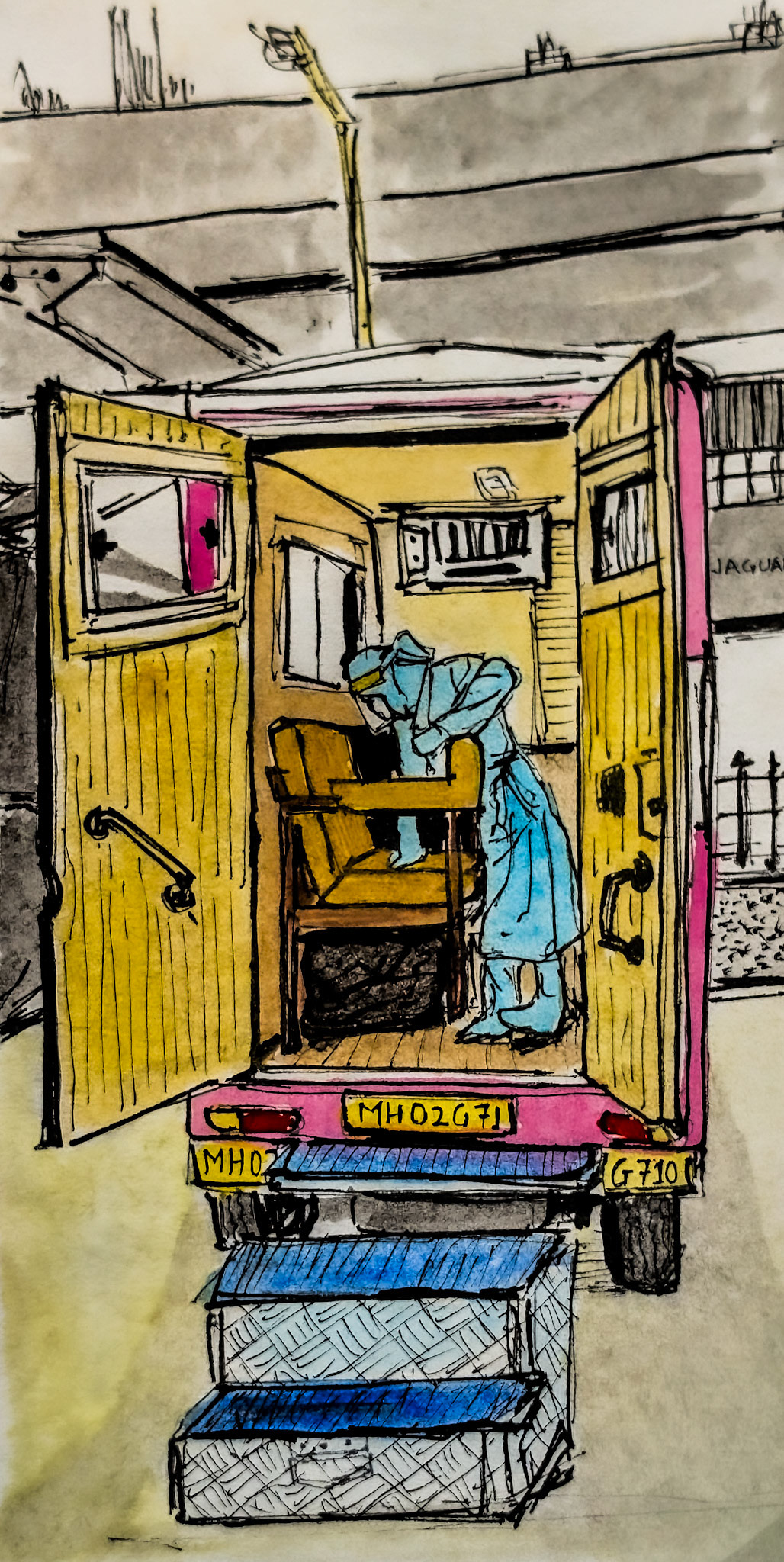 COVID Testing Van. Mumbai -  fear. patience. silence. recovery.