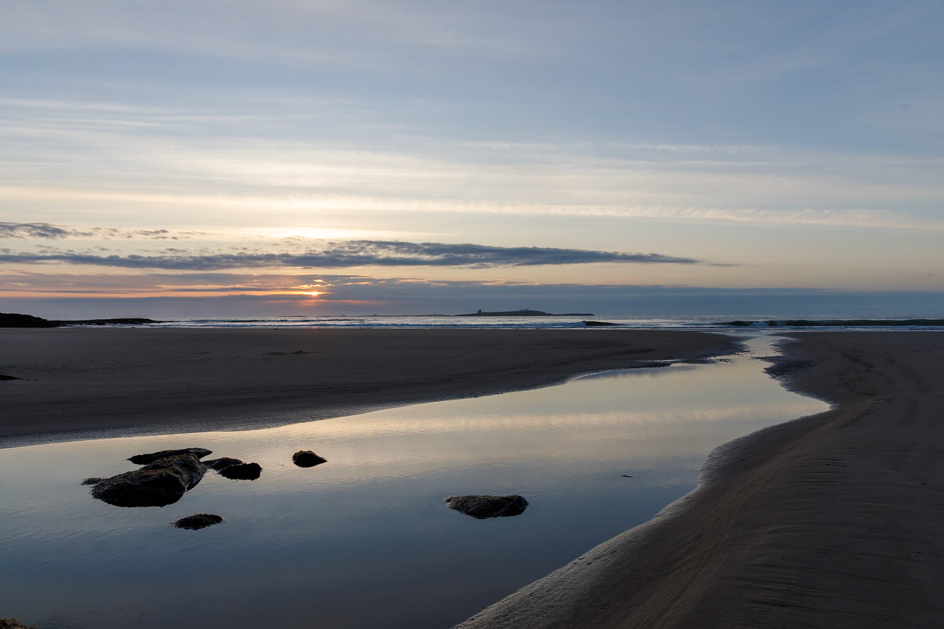 Morning view on Farne Islands